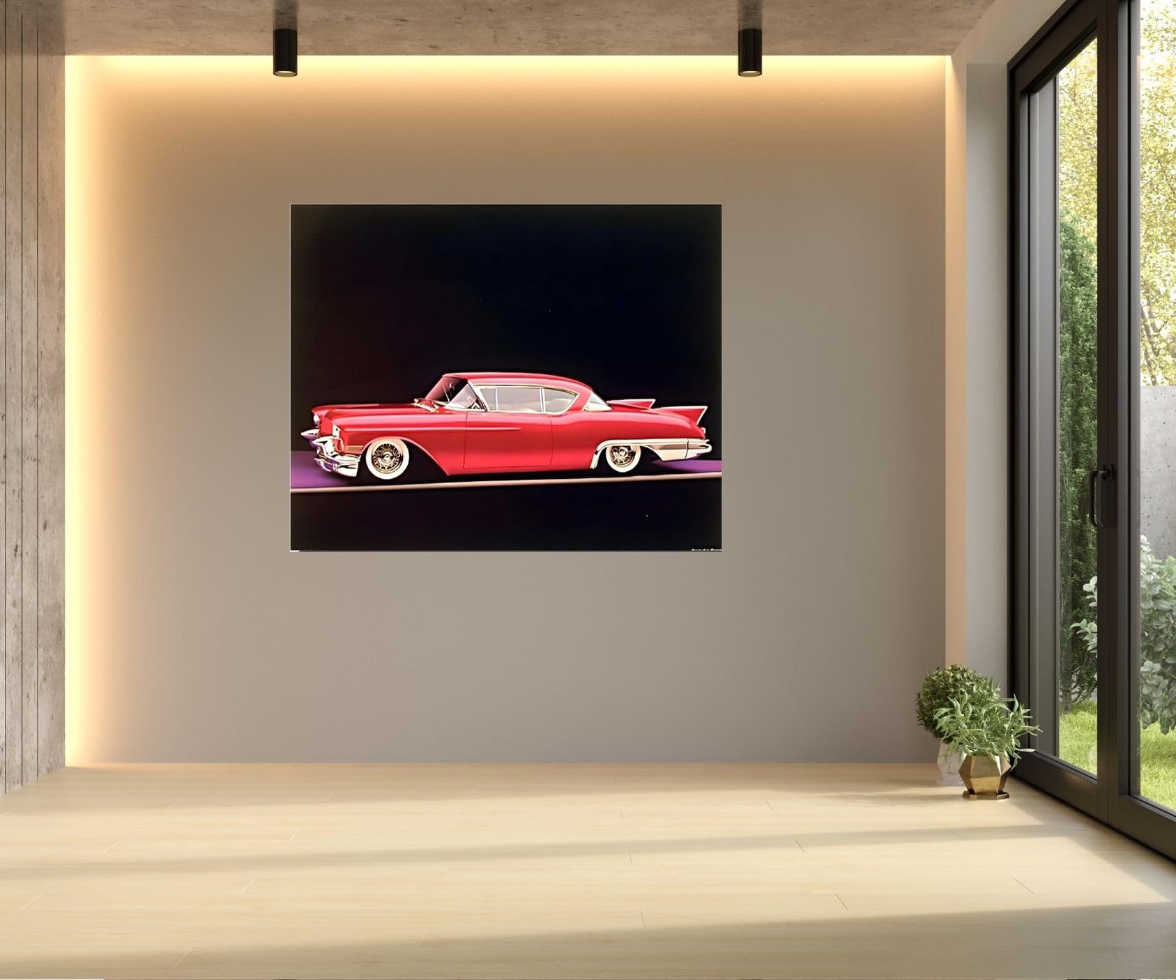 Amazon.com: Impact Posters Gallery Vintage Classic Red Car 1957