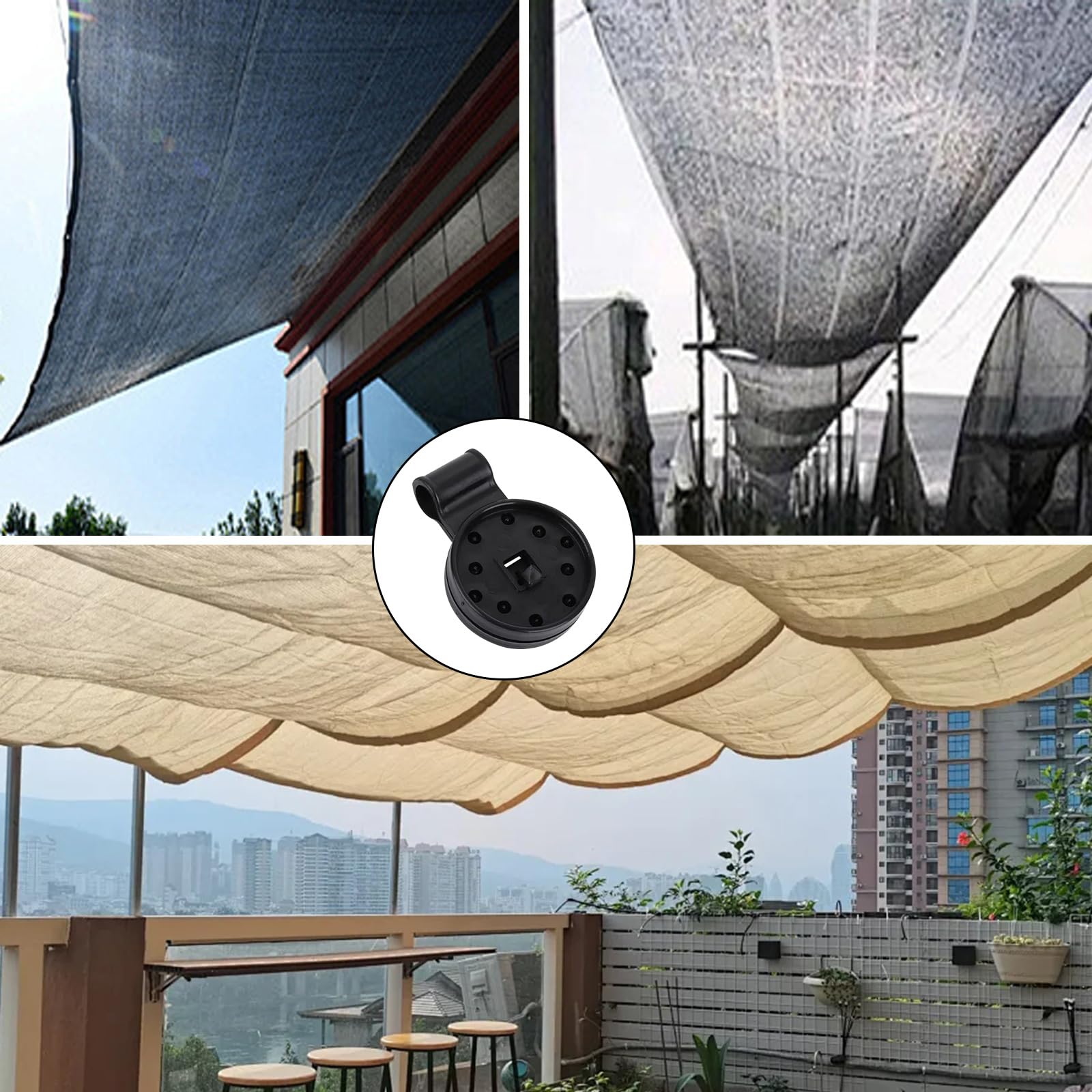 60 Stück Kunststoff Clips für Schutztuch, Planenclips,Clips für Sonnensegel Spezialclip,Kunststoffclips Sonnensegel Befestigung,für Outdoor Zelte, Baldachin, Sonnenschutz, Autoabdeckung