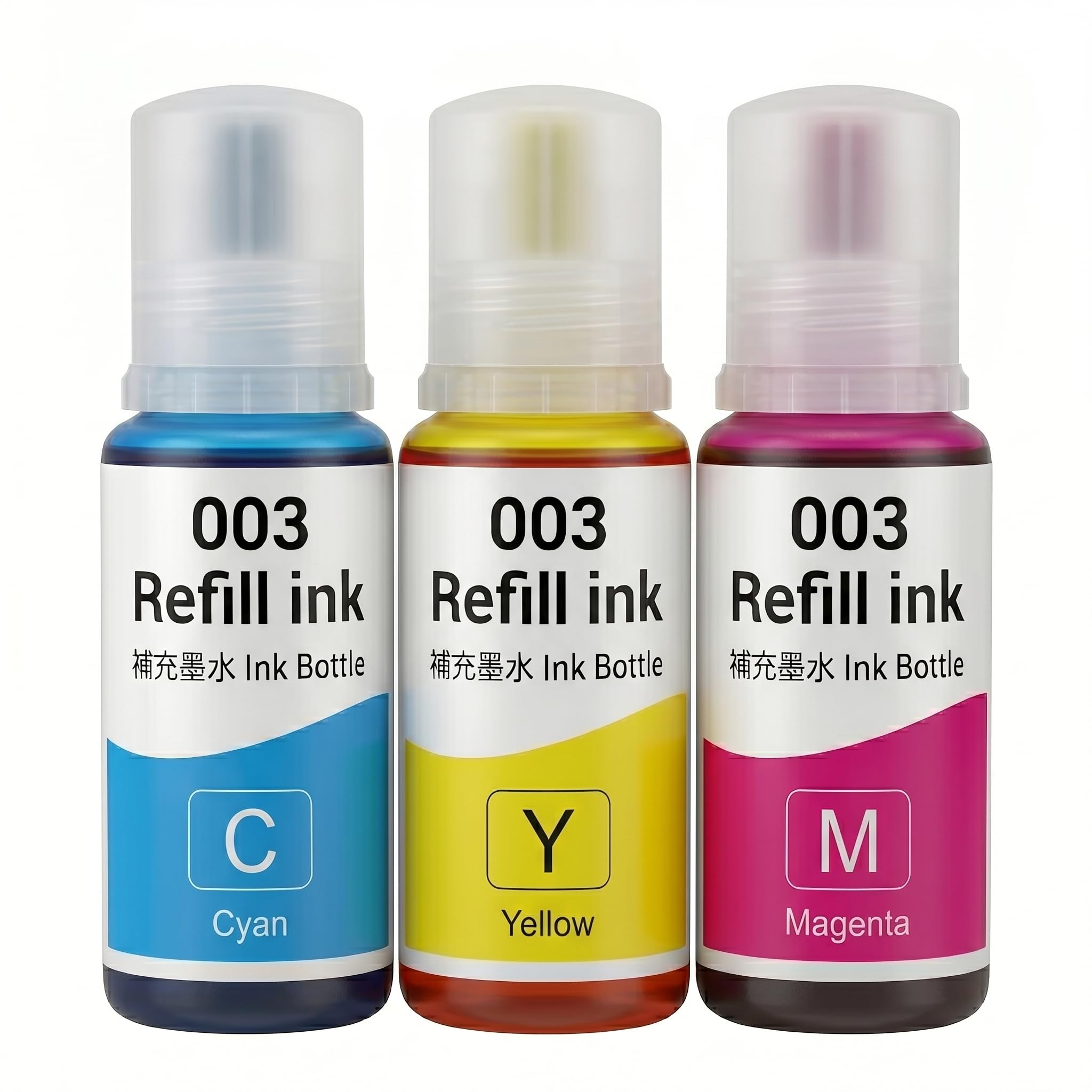 Dtron 003 Refill Ink Bottles 70ml Cyan, Yellow, Magenta, Compatible with Epson EcoTank L3150, L3110, L3100, L3151, L3152, L1110, L3115, L3116, L3156, L4150, L4160, L5190, L6170 Printers Ink System-picture-23