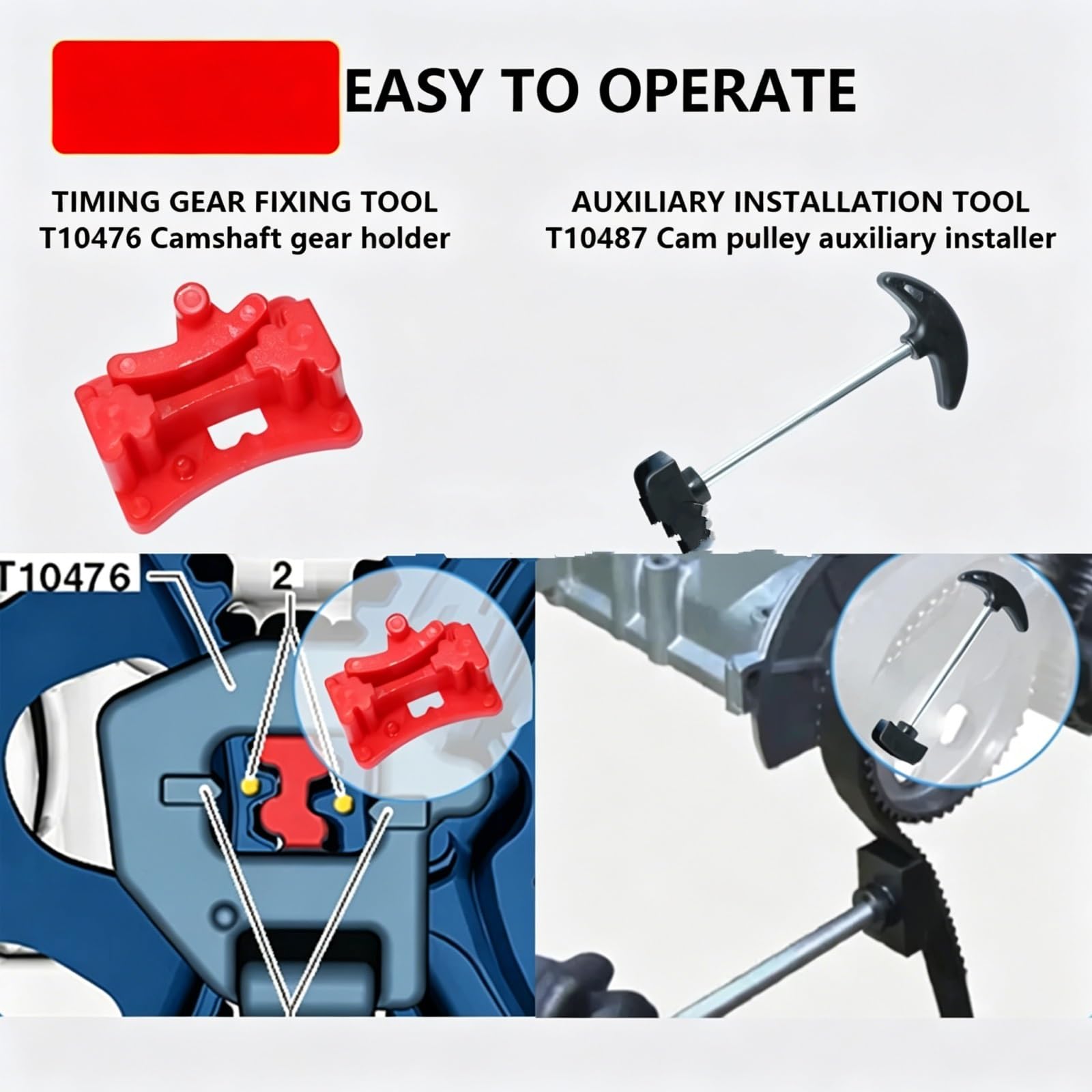 Compatibile Con Per Golf VII Per Jetta 2012 EA211 Set Strumenti Per Albero A Camme Per Fasatura Del Motore A Benzina Kit Strumenti Di Bloccaggio Del Motore Kit Messa Fase Motore