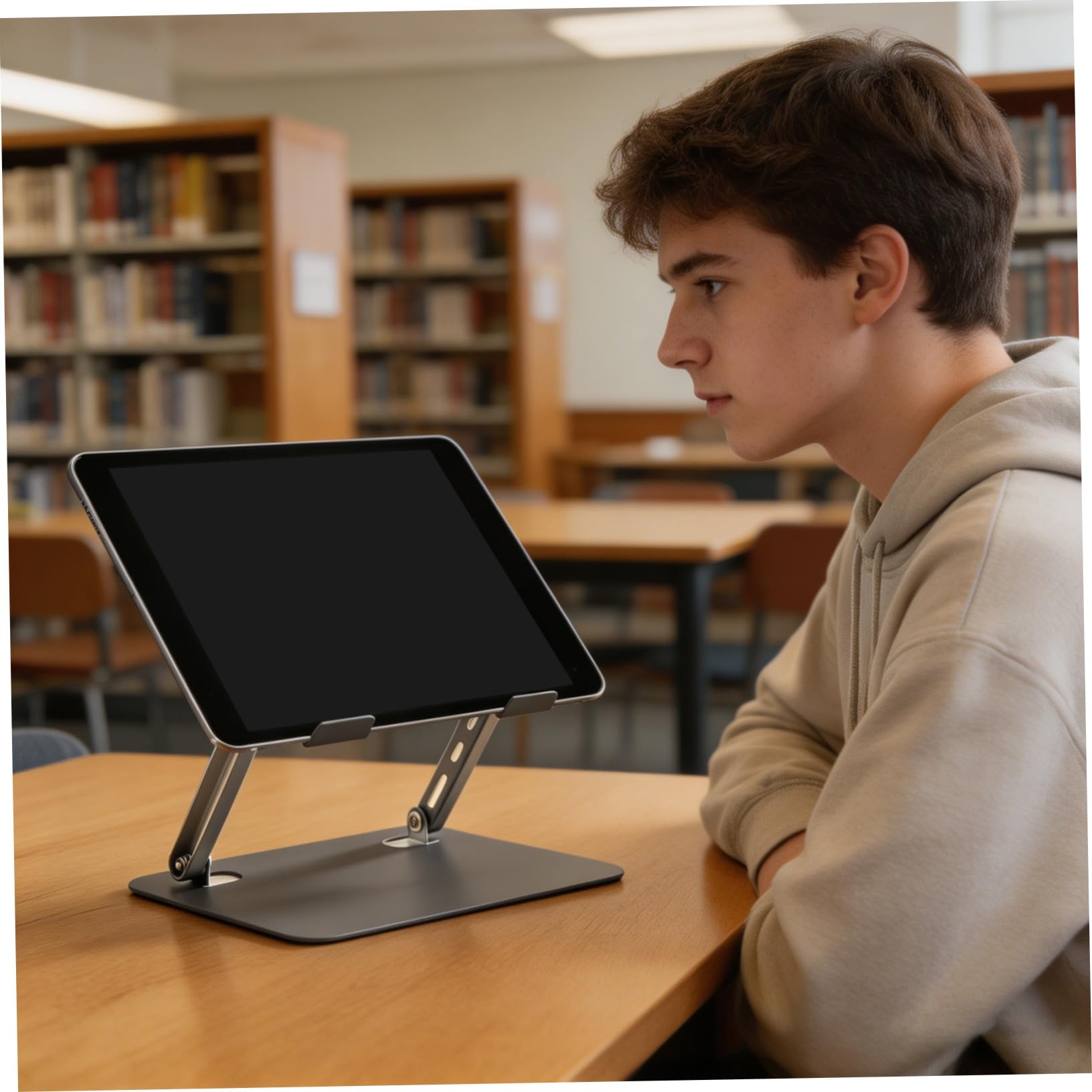 NUOBESTY Computerkühler aus Drehbarer Laptop-kühlständer Ergonomische Höhenverstellung Faltbarer Tablet-ständer mit Lüfter Passend für Schreibtischnutzung
