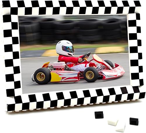 MYFLOCY Bloques de construcción de juguete de fútbol, marco de fotos, decoración para niños, divertido y lindo marco de fotos para niñas y niños,