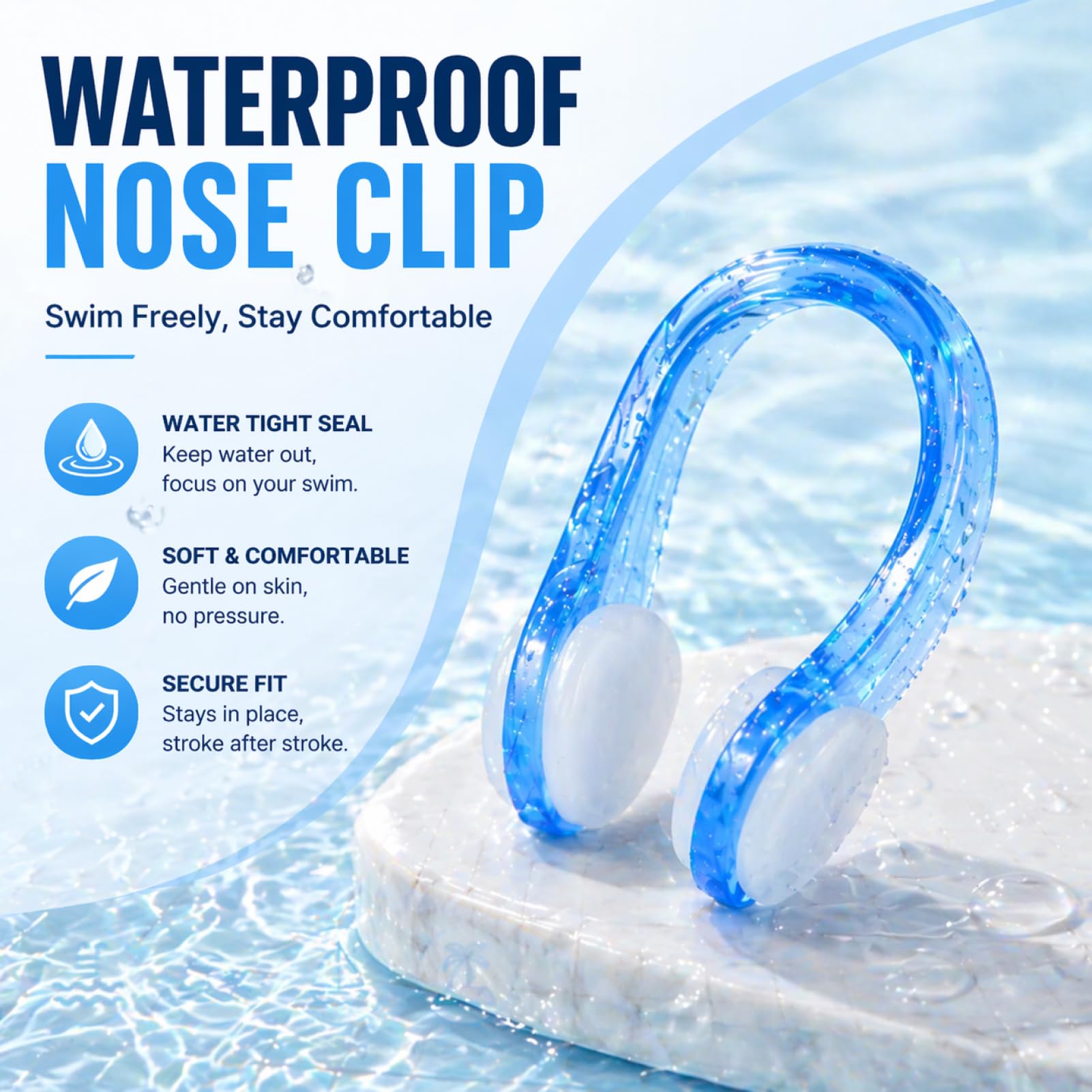 Pack 6 Pinzas Nariz Natacion Antideslizantes en Silicona – Pinza Nariz Natación Adulto y Niños, Accesorios Piscina Coloridos para Buceo y Natación, Equipo Acuático Suave para Aprendices