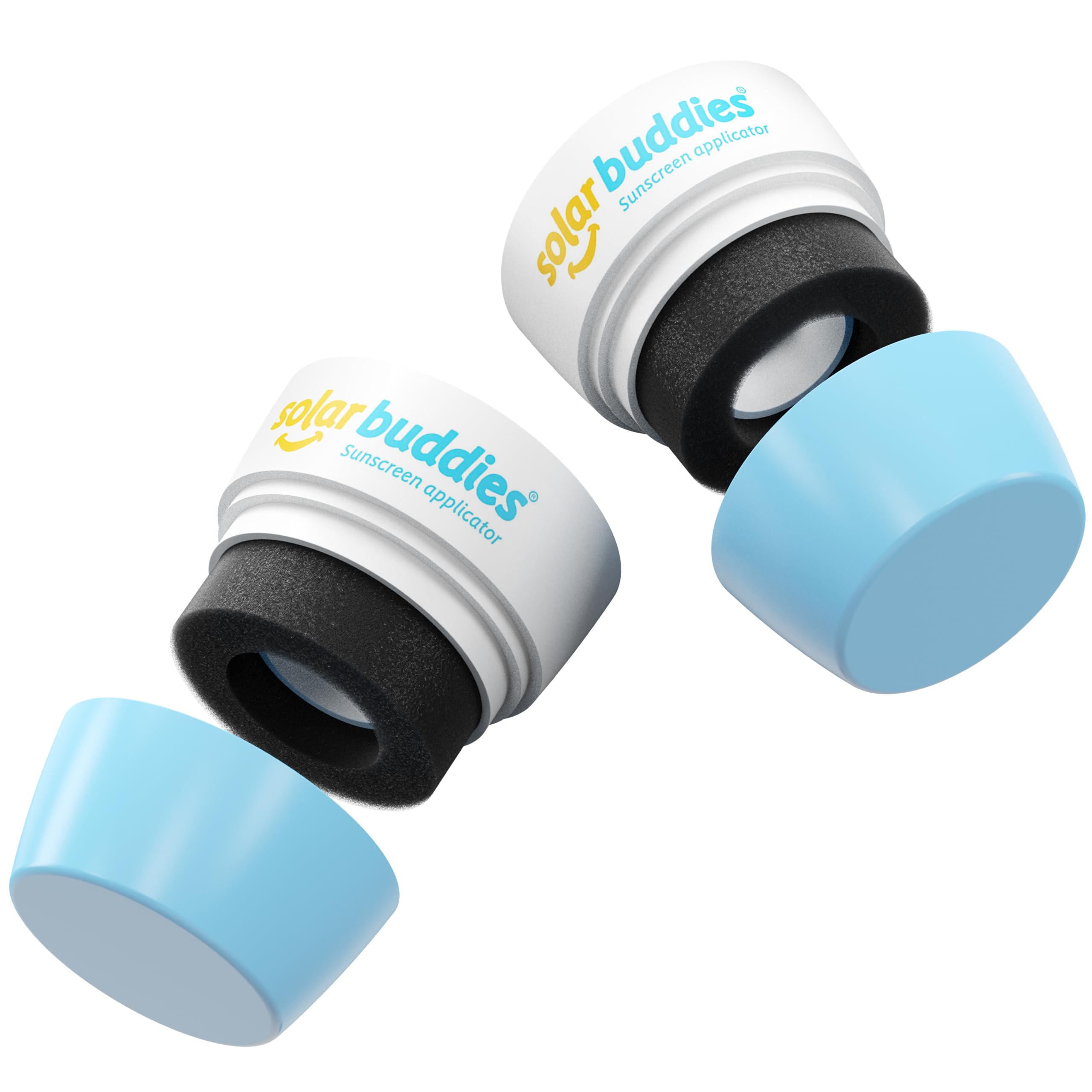 Solar Buddies Replacement Duo Heads - Compatible with the Child Friendly Refillable Solar Buddies Sunscreen Applicator - Holds Up To 3.4fl oz, (This is NOT a Full Unit) (Blue,Blue)