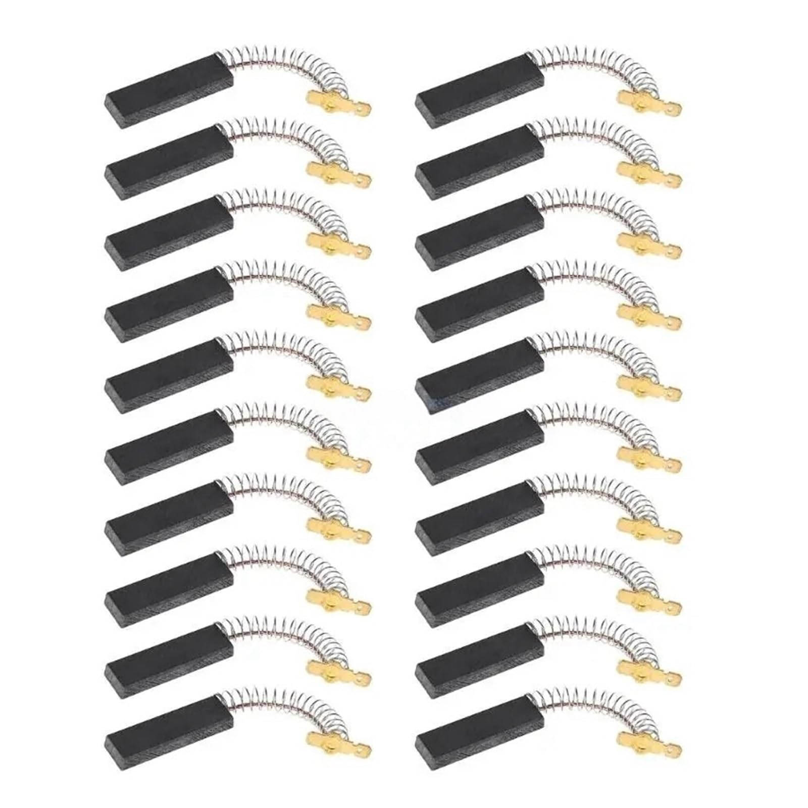 20 Stück langlebige Kohlebürsten, Universal-Kohlebürsten for Elektromotoren, Ersatz for Waschmaschine, Elektromaschine, Elektrowerkzeug