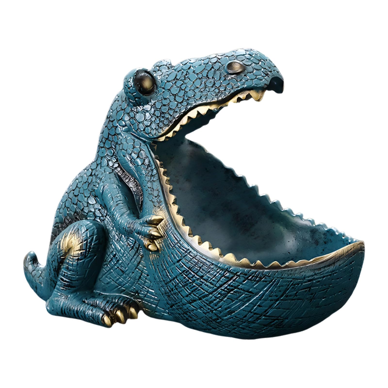 Zxfdsfdbnm Dinosaur Organizer Tray for Desktop and Coffee Table, Decorative Open Bowl Catchall for Candy Cards and Small Daily Essentials, Blue Green Home Accent Bowl Tray Small Item Holder