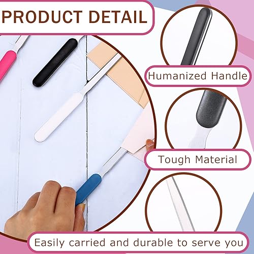 Miniatura 3 de Kosiz Espada para abrecartas de acero inoxidable, cuchillo de correo, cuchillos ligeros para suministros de oficina y hogar, 4 piezas (blanco,