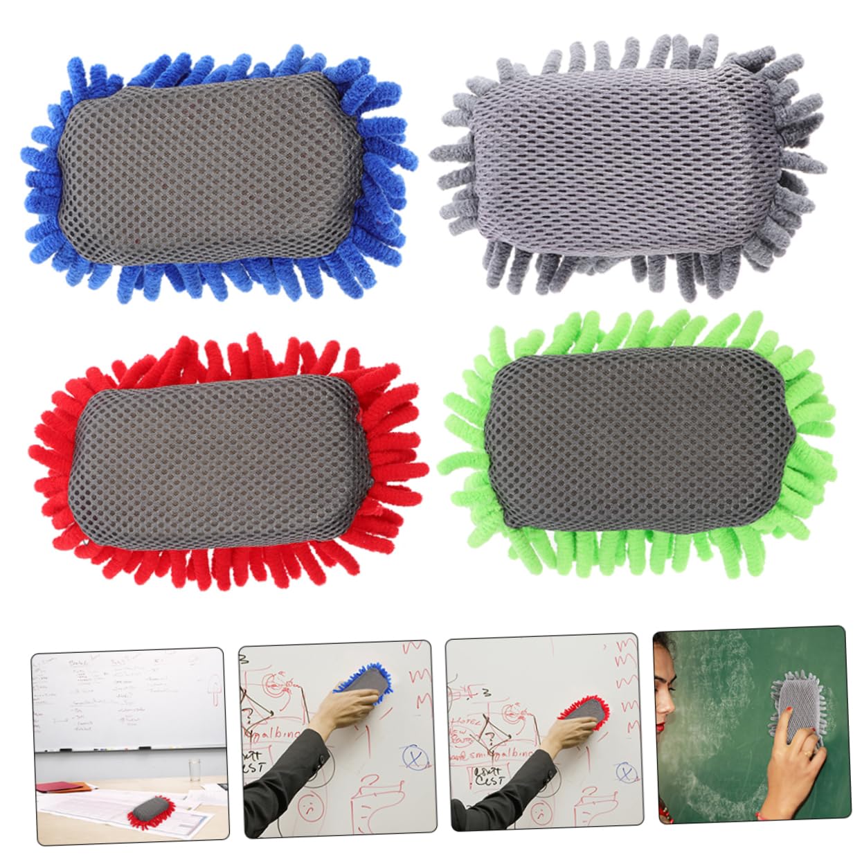 DOITOOL 3 Sätze Radiergummi Kindergäuer Whiteboard-radierer Trocken Abwischbar Trockenlöscher Für Das Klassenzimmer Whiteboard Trocken Abwischbar Trockener Tafelwischer Schwamm 4 Stück * 3