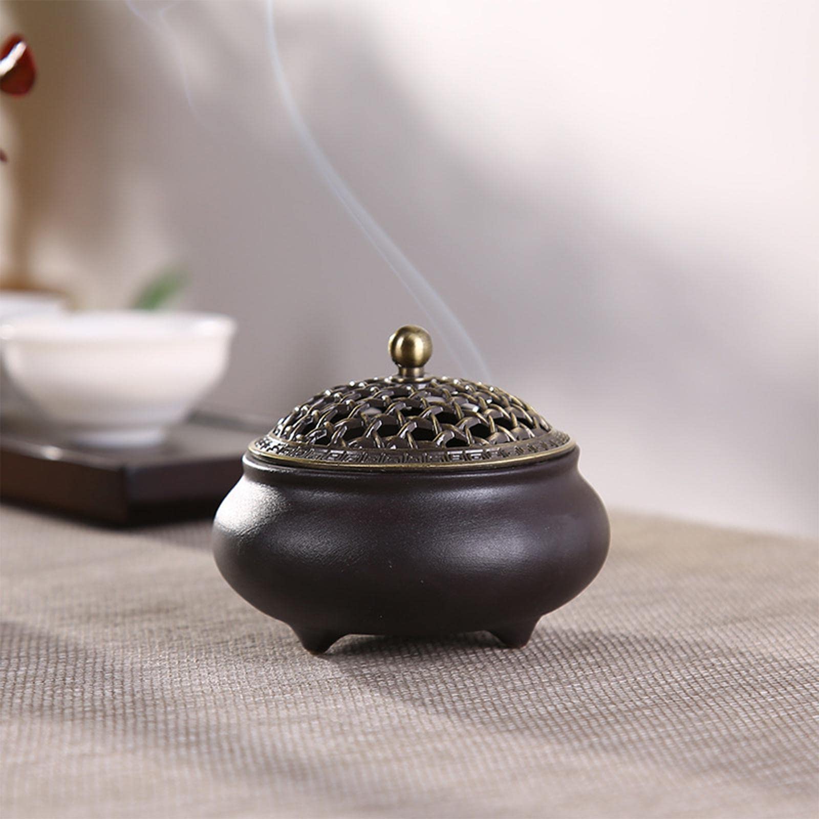CALANDIS Ceramic Incense Burner Aromatherapy Figurine for Home