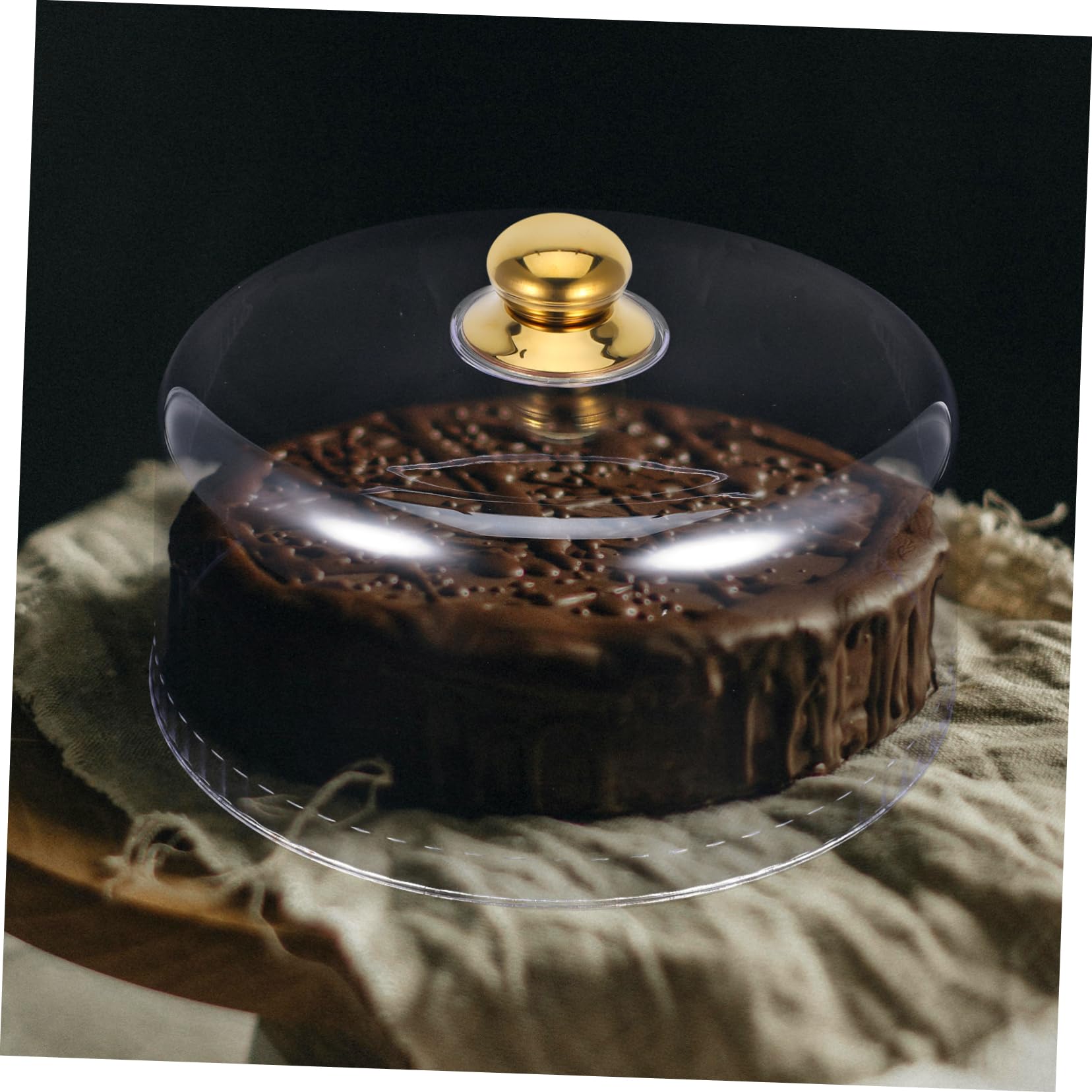 Zerodeko Cubierta De Plástico Transparente para Tartas Cubierta De Cúpula para Tartas De 30 Cm Cubierta Redonda De Acrílico para Soporte De Tartas Campana Redonda para Tartas con