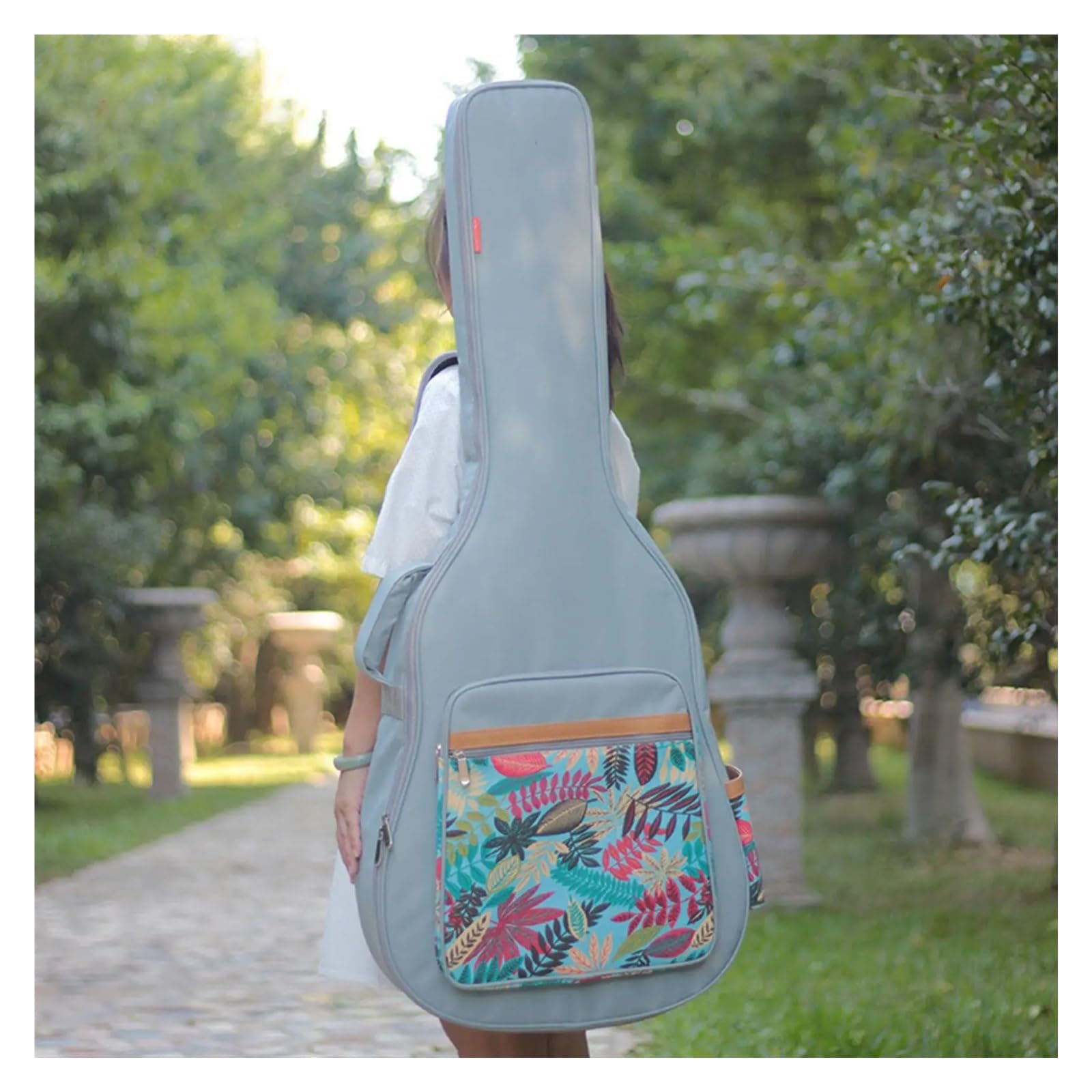 Funda para Guitarra Bolsa de Guitarra Oxford con asa de Transporte y Dos Bolsillos, Mochila eléctrica