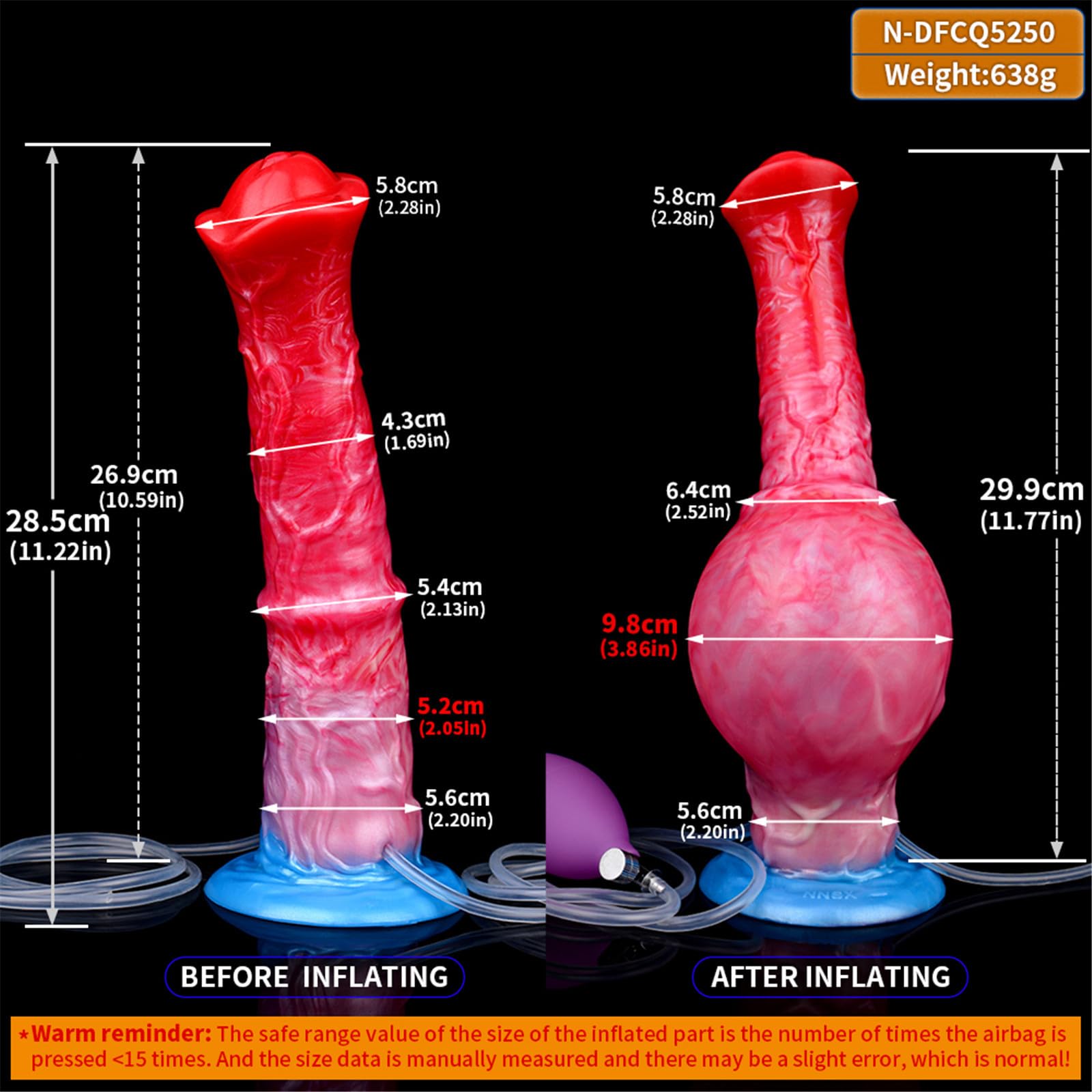 Dildo anale in silicone con animale gonfiabile enorme a forma di pene di cavallo con funzione di spruzzo di sperma Plug anali Butt Plug Sex Toys for uomini e donne