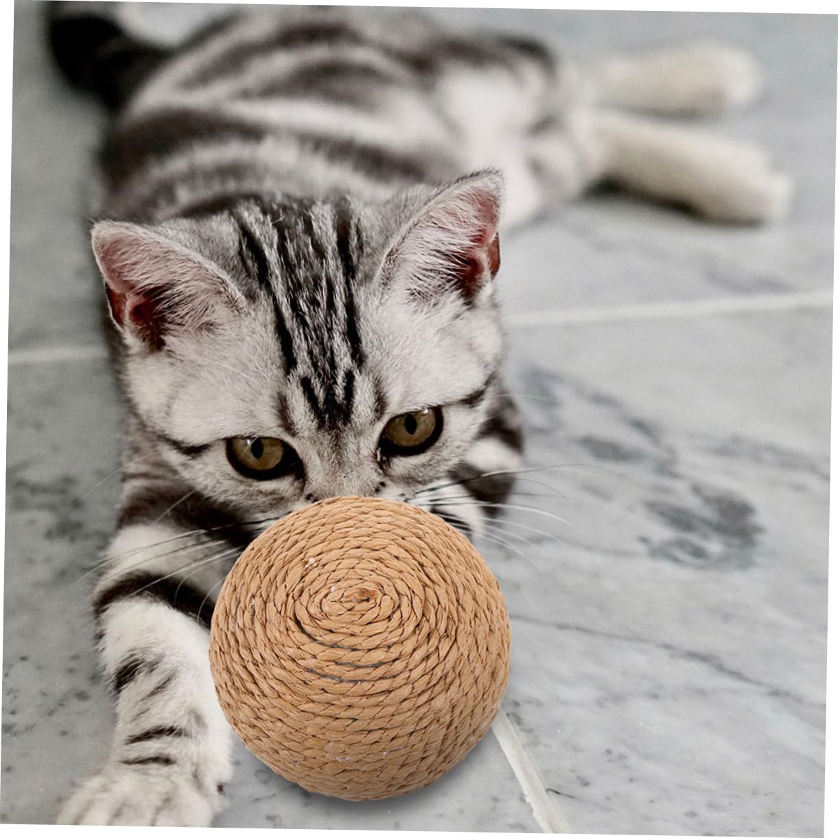 Supvox 6stücke Interaktive Katzenspielzeuge Große Jute-Rope-kratzbälle Für Katzen Strapazierfähig Unterhaltsam Und Kratzen Hält Ihre Katze Und