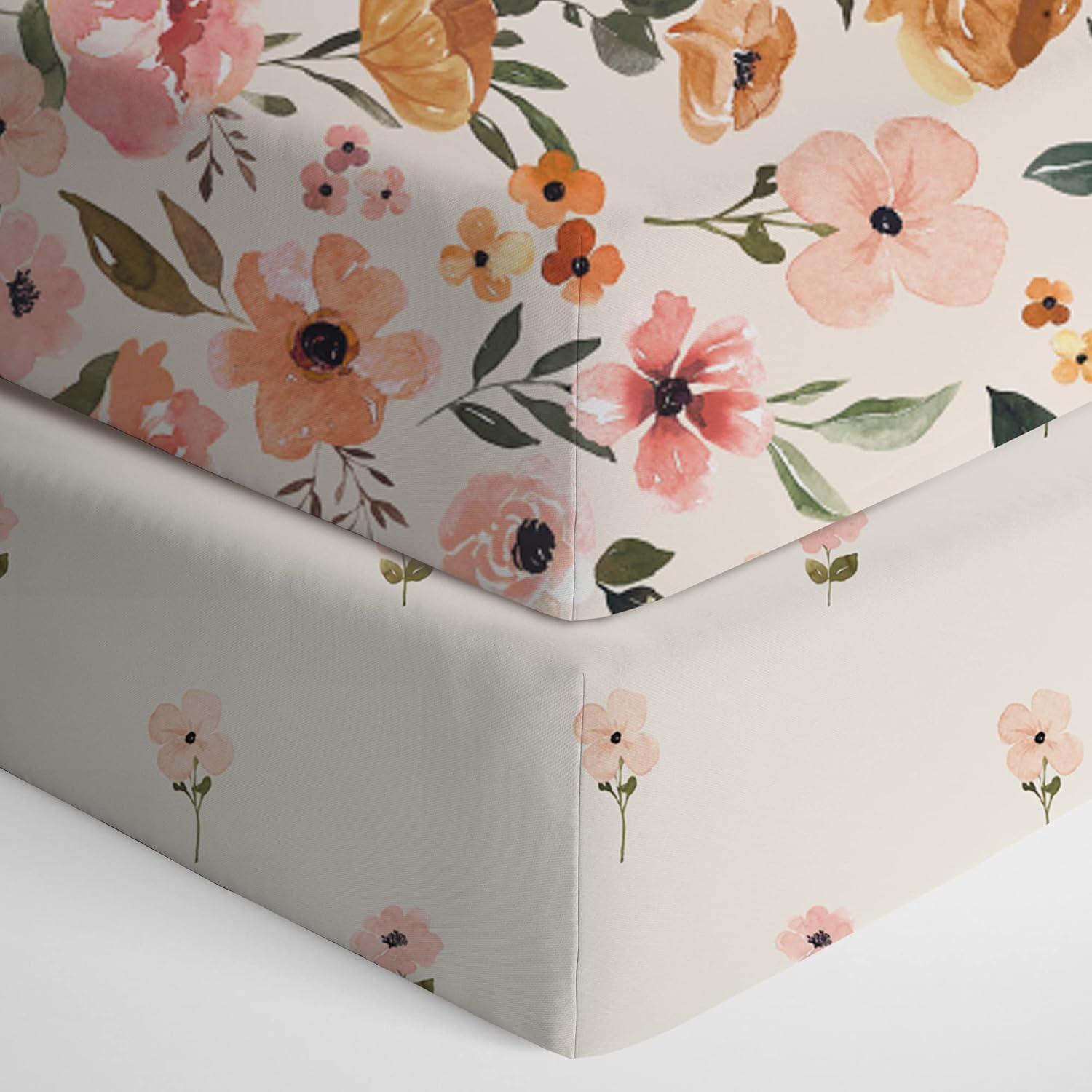 Crib Sheets Set Premium Soft Cotton Fitted Baby Crib