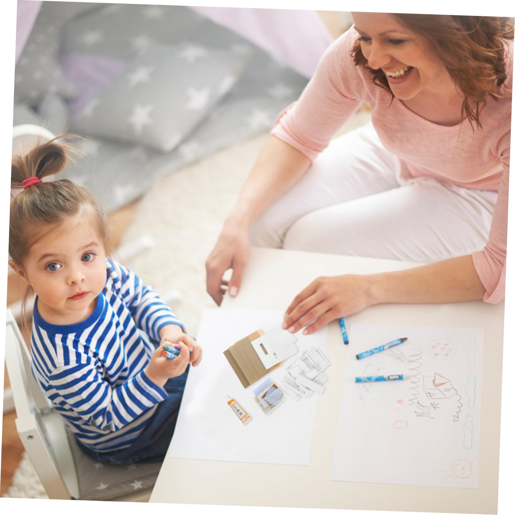 BESTonZON de Casa de Bricolaje para Niños Casa de Muñecas Miniatura DIY Juguete de Juguetes Familiar