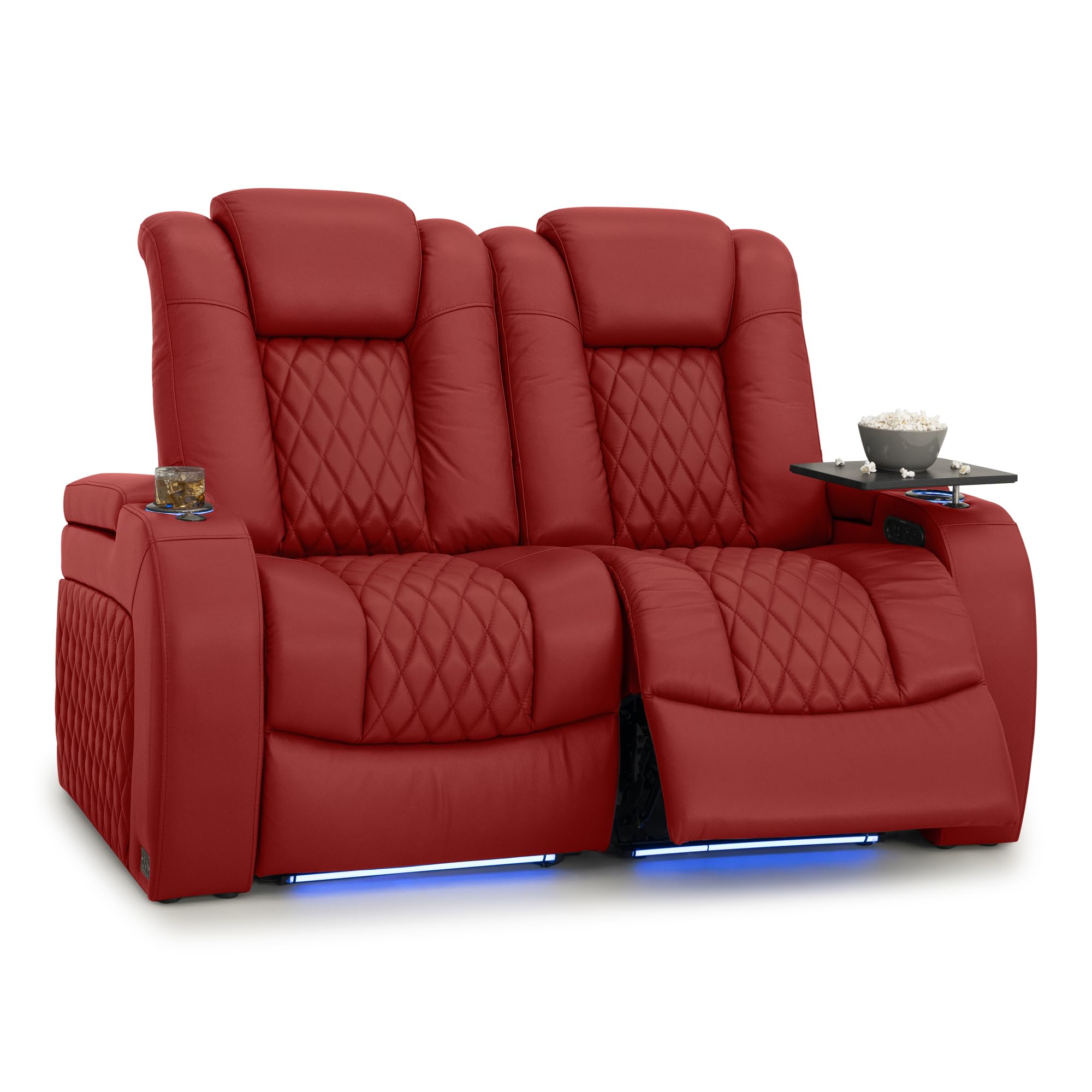 Seatcraft Diamante Home Theater Seating Red Row of 2 Loveseat