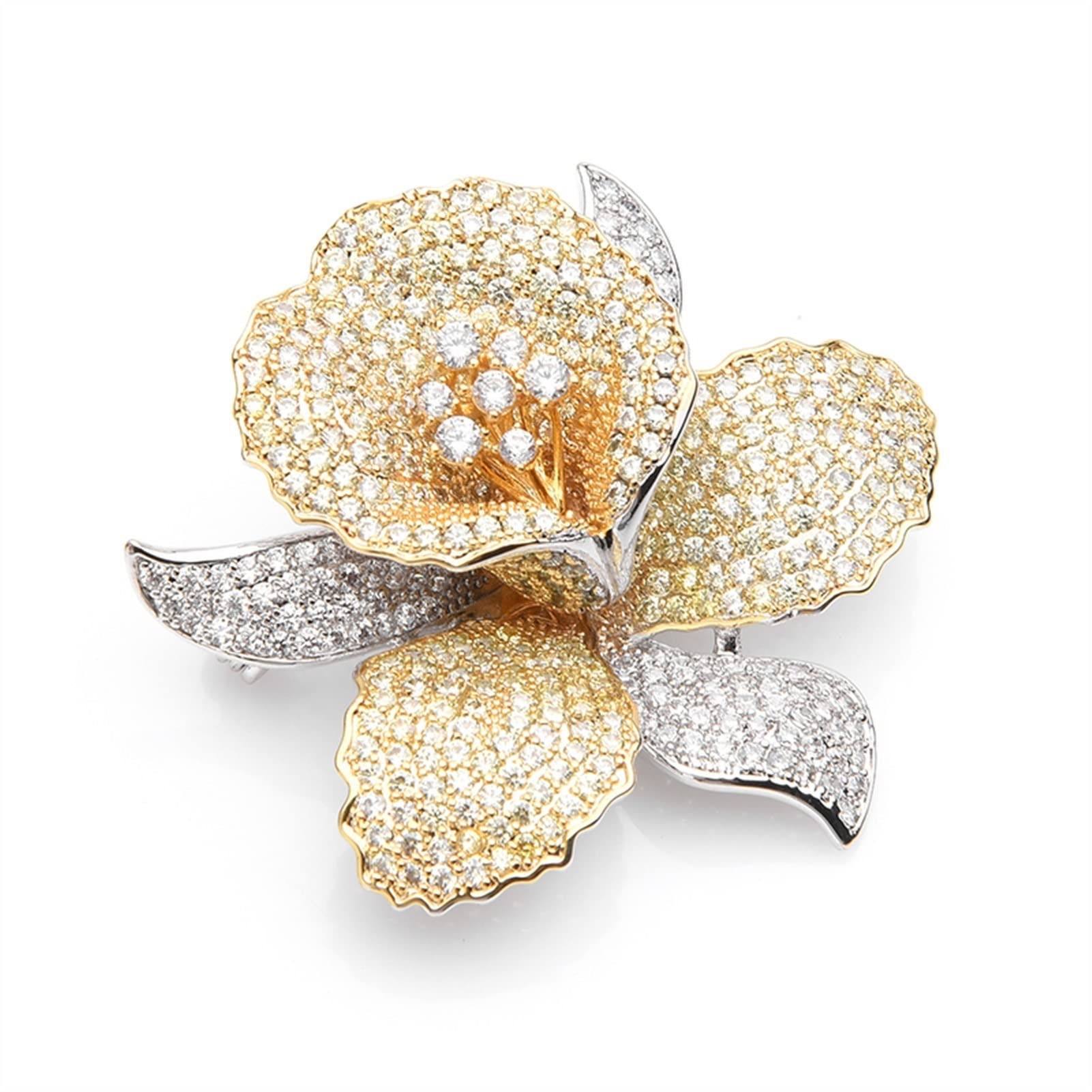 Broszka przypinki do klapy Ladies Moda Akcesoria Panie Elegancki Rhinestone Flower Broszka Ślub Bankiet Party Broszka Kwiat W Kształcie Broszka dla Kobiet Dziewczyn Kostium Akcesoria