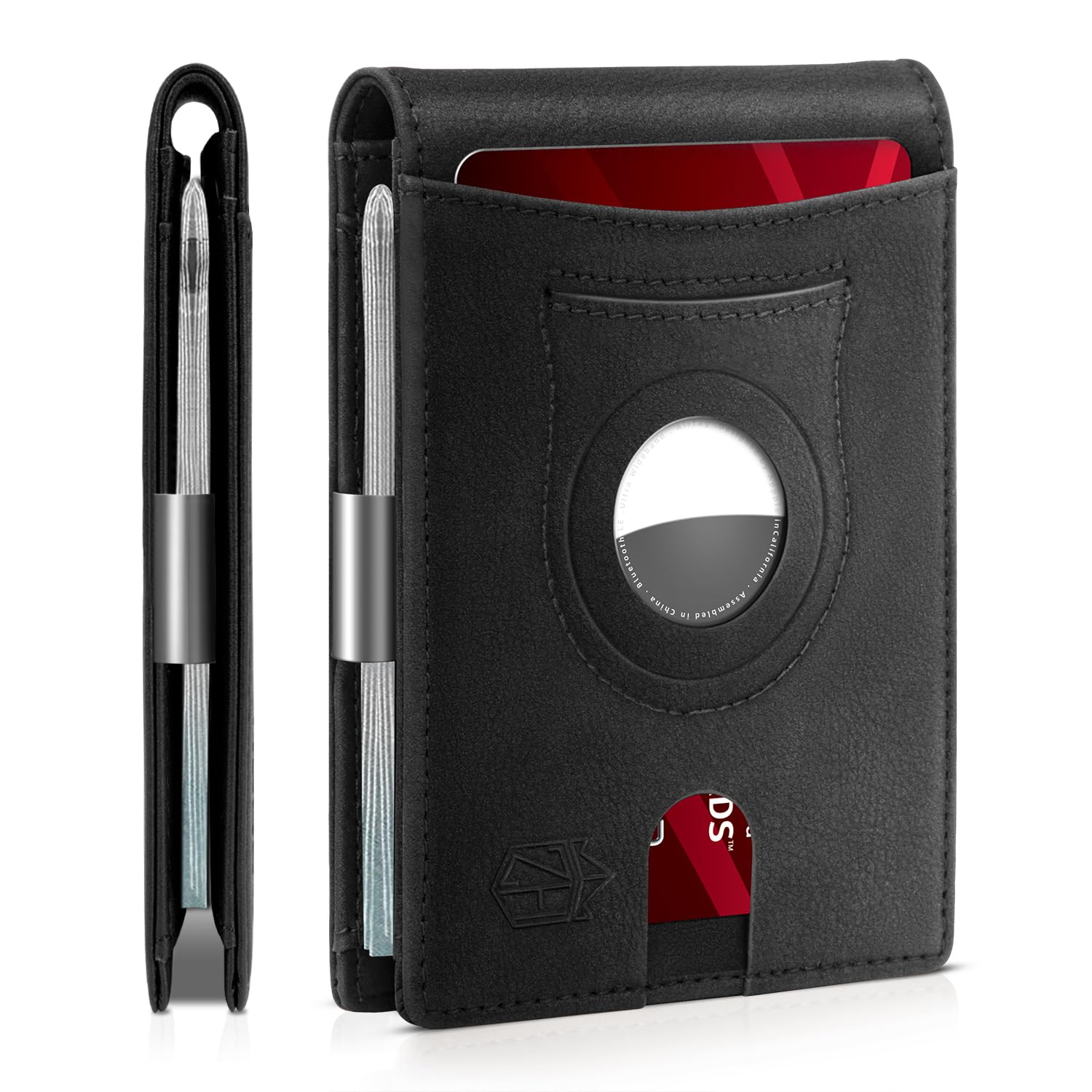 Zitahli Men's Wallets Airtag Holder Slim Rfid Leather with Gift Box