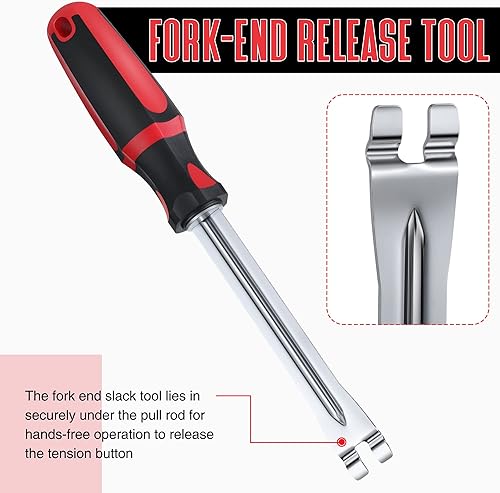 Miniatura 5 de Enhon Juego de herramientas de ajuste automático de holgura herramienta de liberación de extremo de horquilla llave de trinquete cuadrada doble de