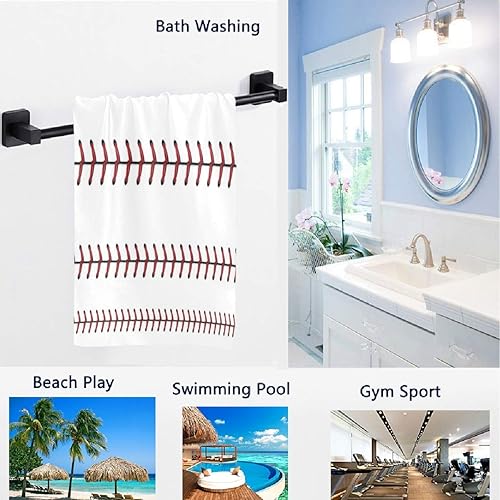 Miniatura 2 de ZzWwR Toallas de mano decorativas grandes con estampado de cordones rojos, suaves, altamente absorbentes, para baño, hotel, gimnasio y spa (16 x 30