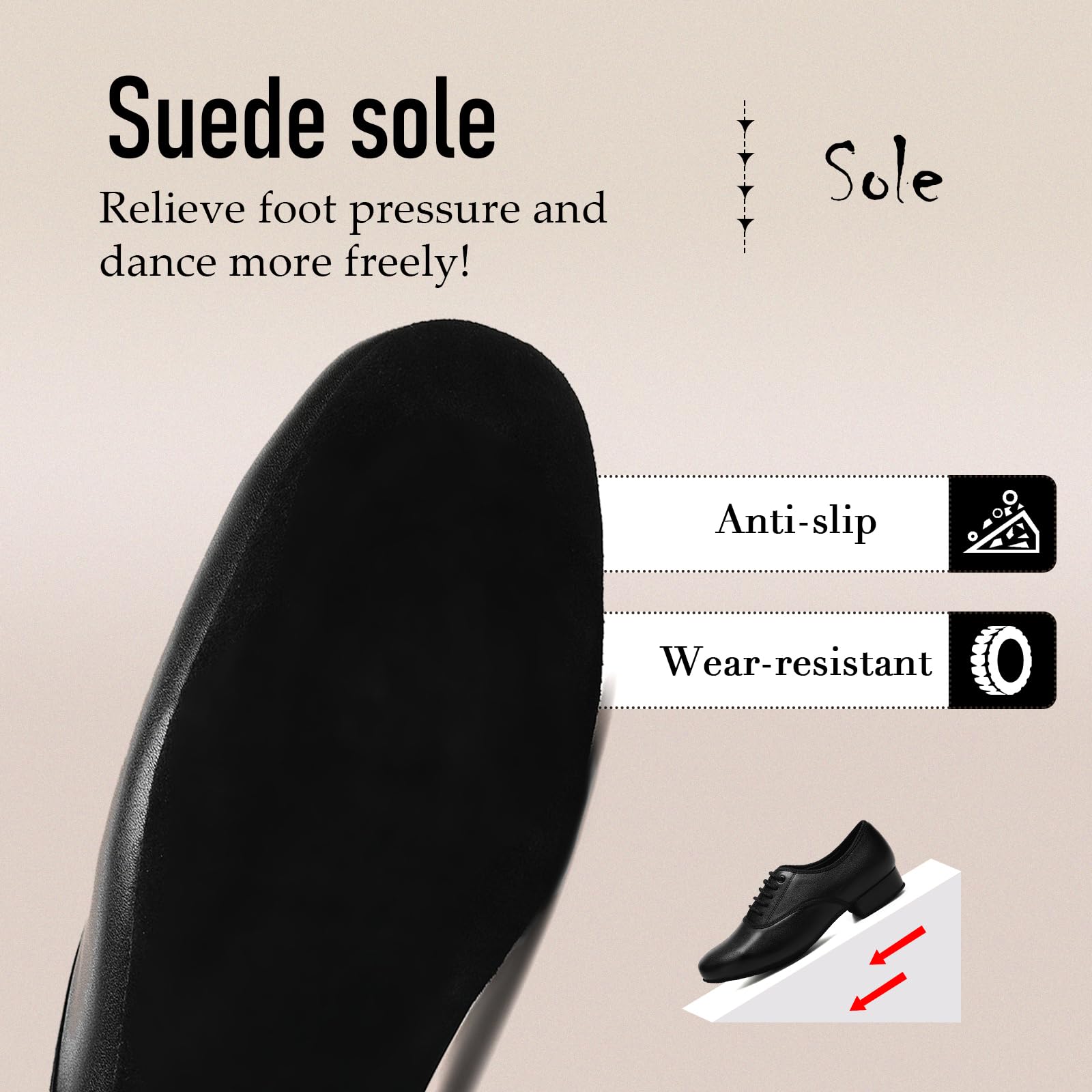 Zapatos de Baile Latino Hombre con Cordones Moderno de tacón bajo Tango práctic de salón,Modelo-PUNMD