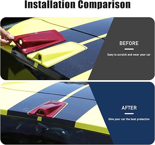 Miniatura 6 de Cubierta de cámara de respaldo para techo compatible con C8 Corvette Convertible Z06 Z51 2020-2023 fibra de carbono real, 1 unidad, protección de