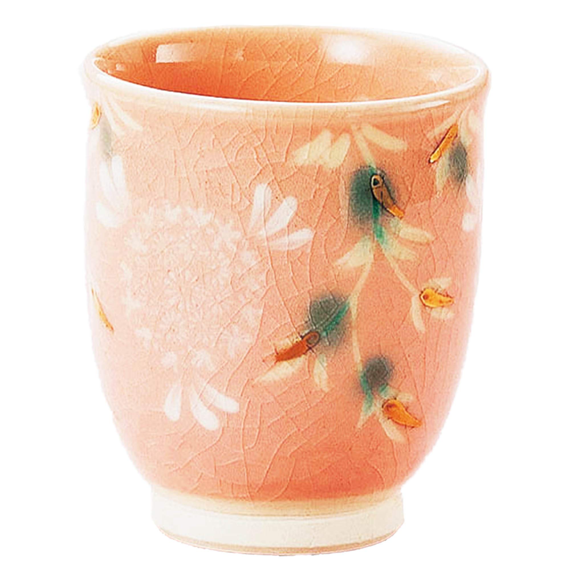 Amazon｜日本陶彩 湯呑み ピンク 220ml S38177350｜湯呑み オンライン通販
