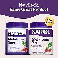 Vista 2 de Natrol Gomitas de melatonina, apoyo para dormir, 90 gomitas de melatonina para adultos con sabor a fresa, 5 mg de ayuda para dormir para adultos