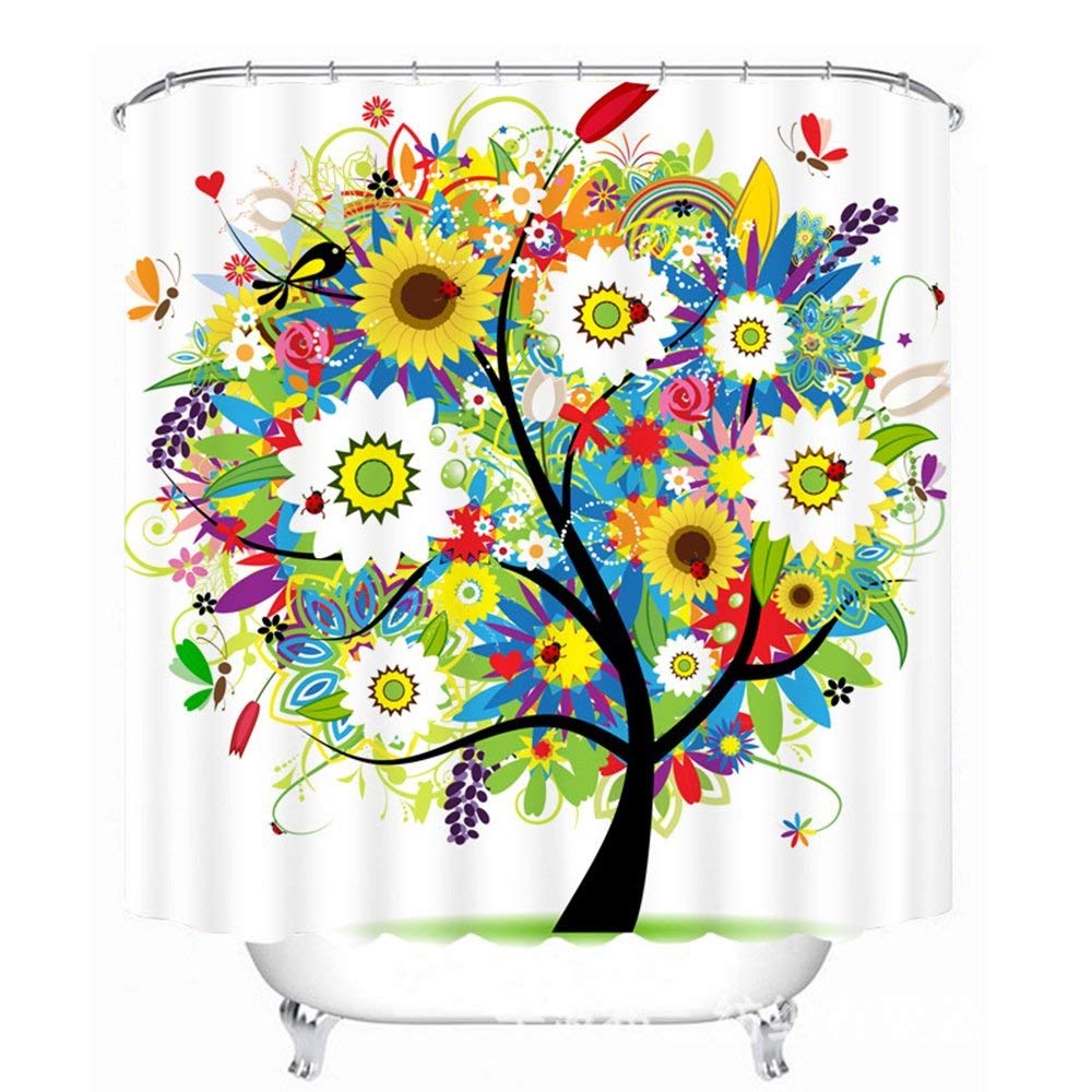Rideaux douche polyester imperméable MU impression 3D couleur