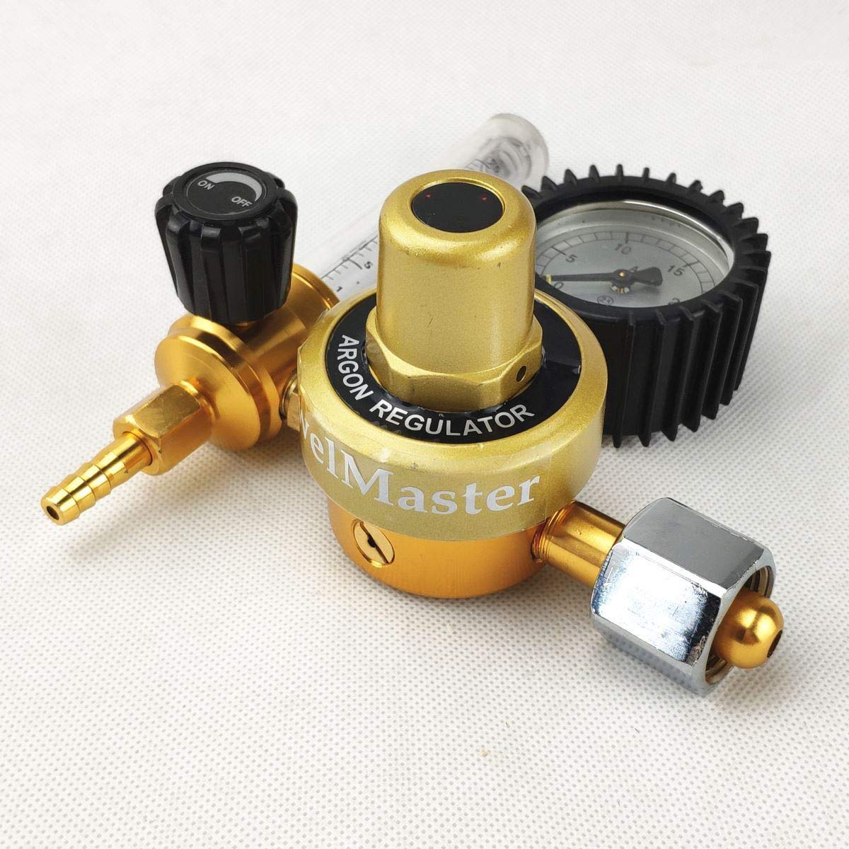 Argon Regulator, Dual Co2 Flowmeter Gasdrukregelaar G5/8 Buitendraad voor Lassen, Nauwkeurig Gas Metering Leveringssysteem(Dubbele debietmeter