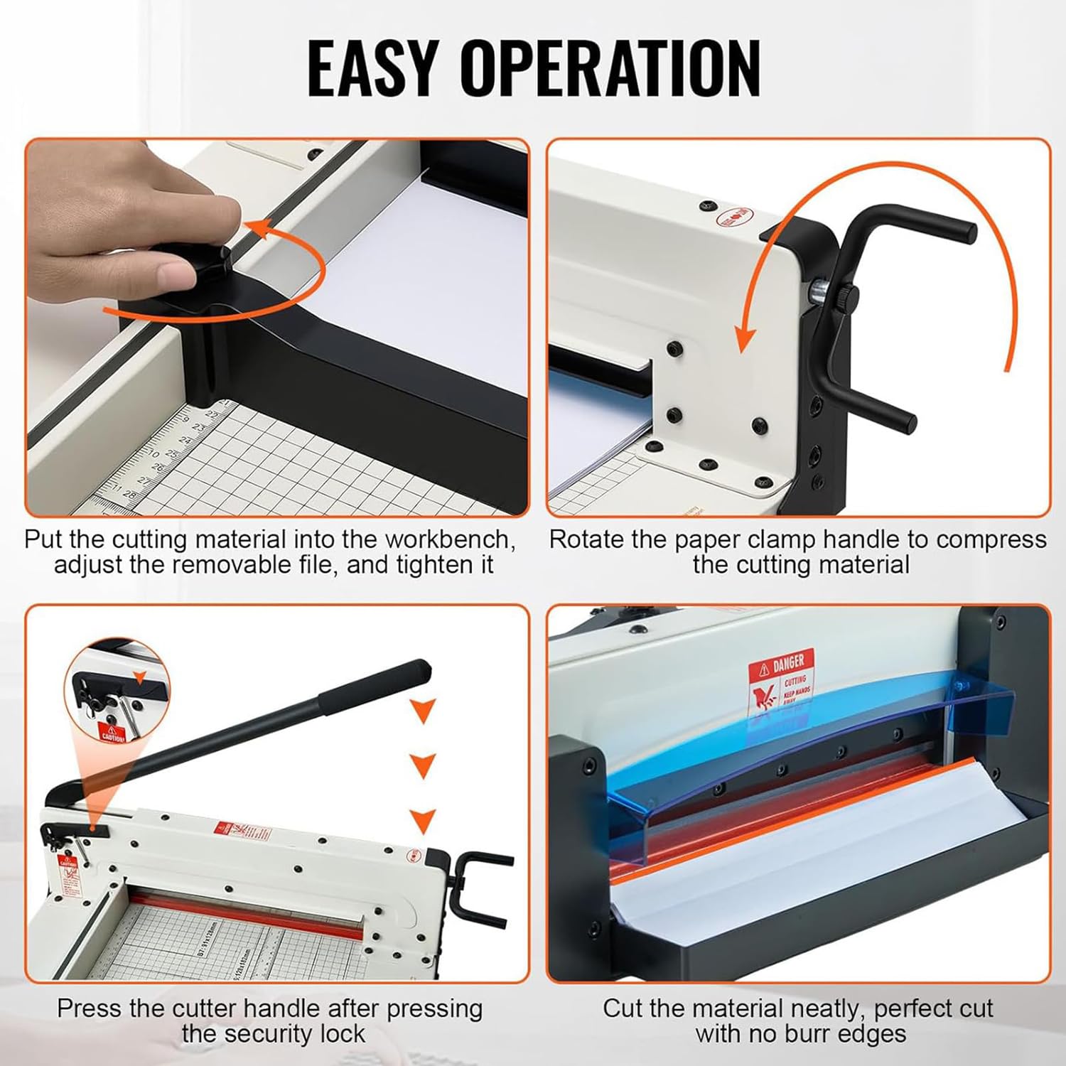 Massicot à papier robuste avec couteau en forme de U, multifonction pour bureau, maison, école