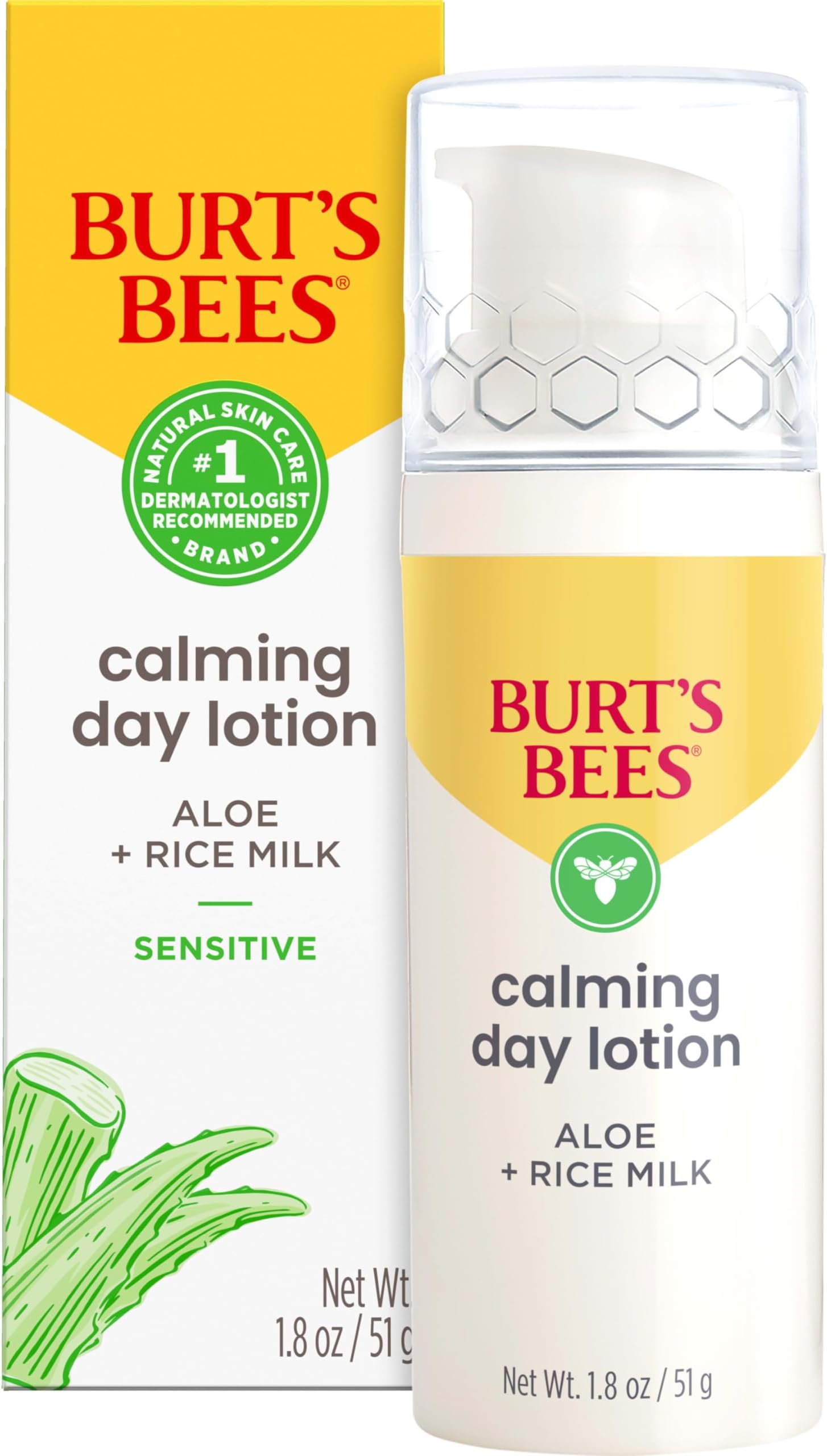 Burt's Bees Calming Day Lotion with Aloe and Rice Milk for