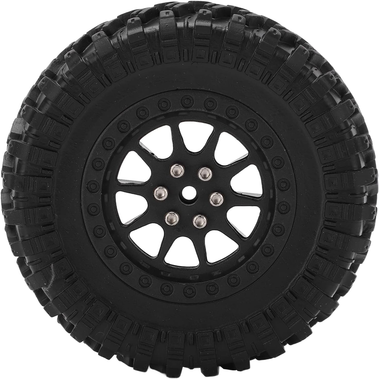 FastUU RC Car Tires Wheel, Wear Resistance Antislip RC Car Rubber Tires Excellent for WPL B14 B24 C14 C24 for MN D90 D91 D96 D99(R789BL Black)