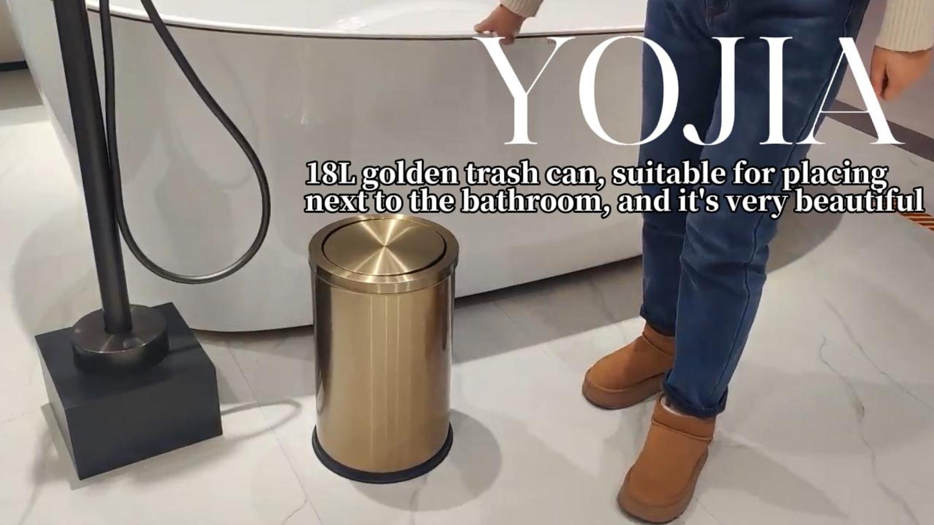 Amazon.com: YOJIA 4.7 Gallon/18L Stainless Steel Bathroom Trash