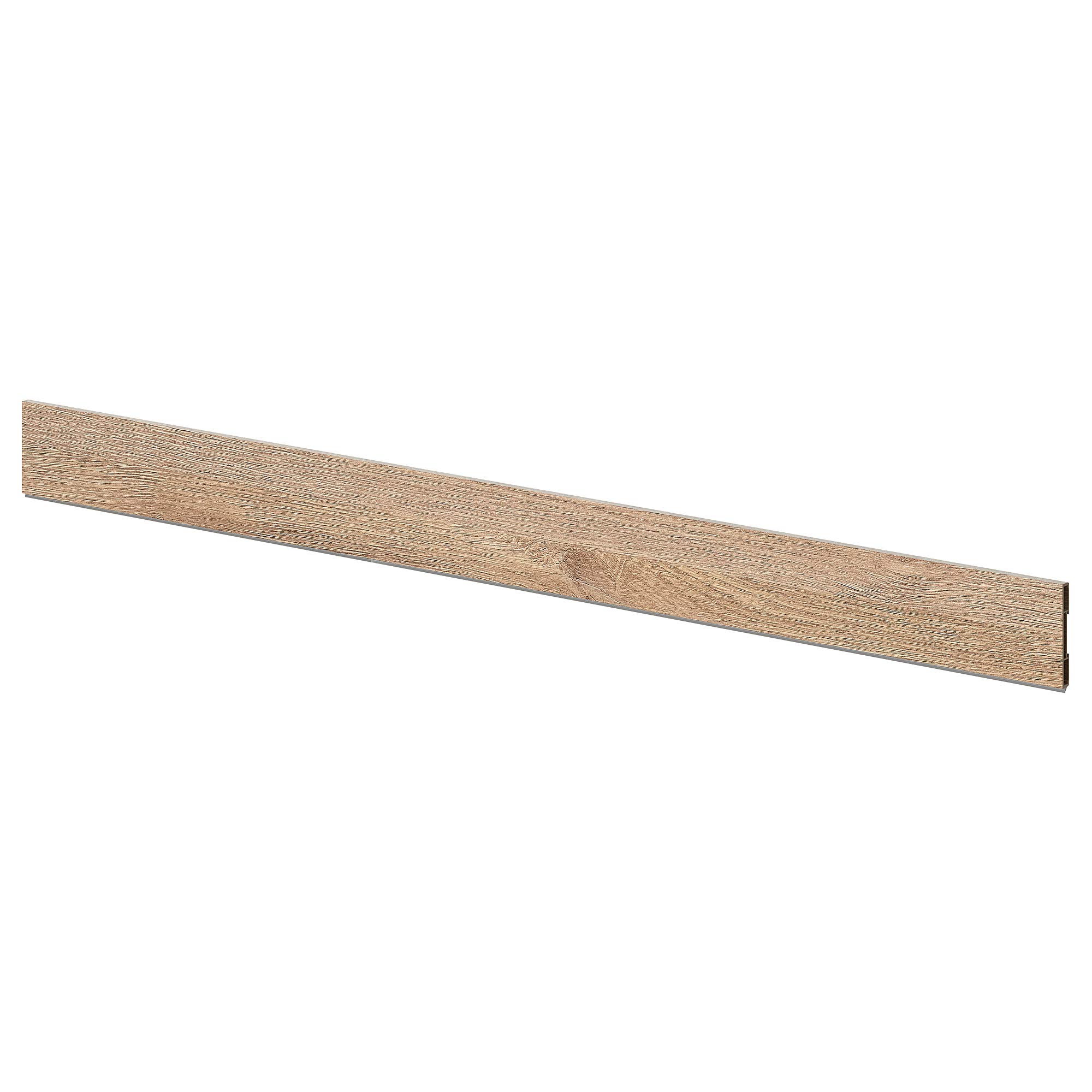 VOXTORP plinth, 220x8 cm, oak effect