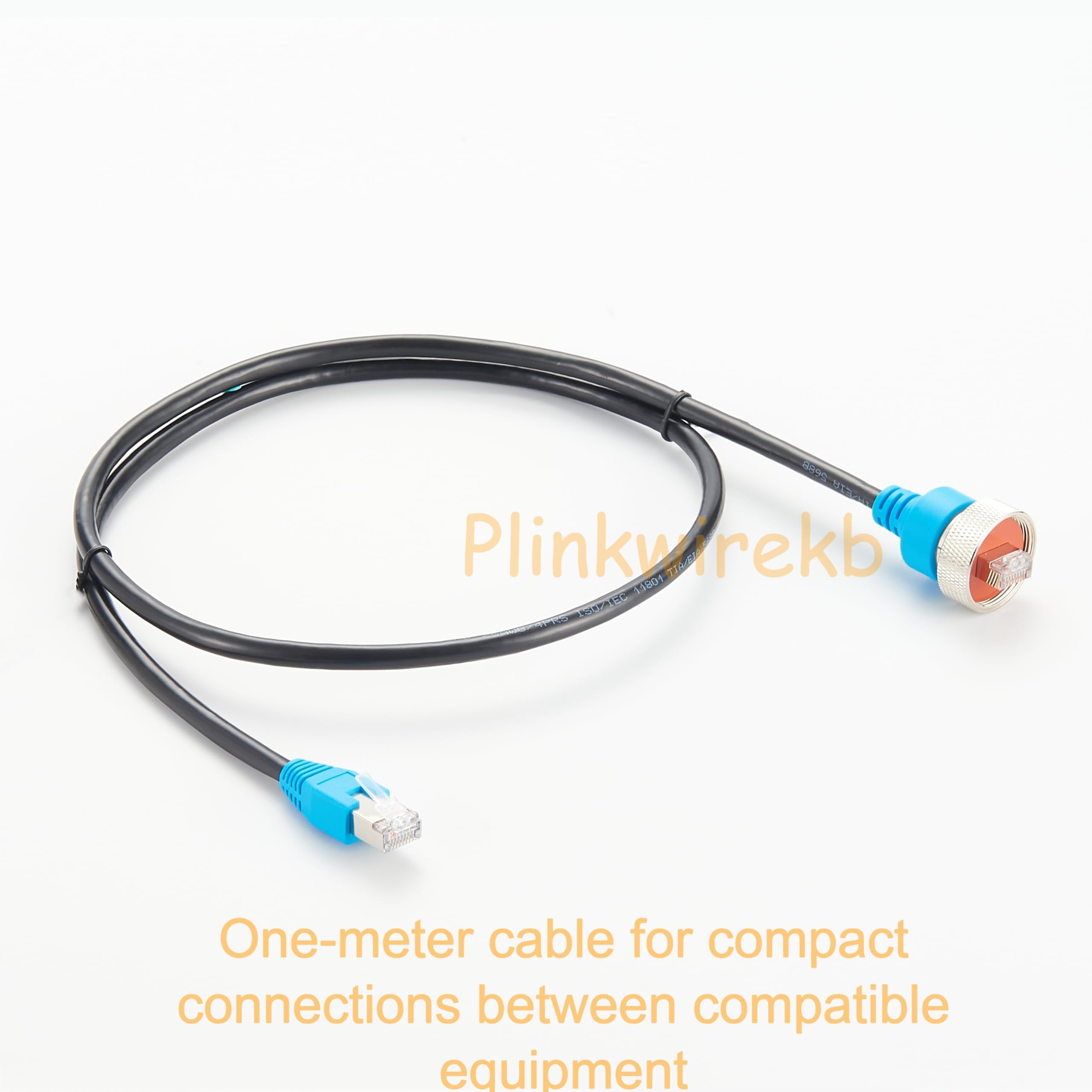 Cavo Ethernet RJ45 maschio a maschio, IP67, 1 m
