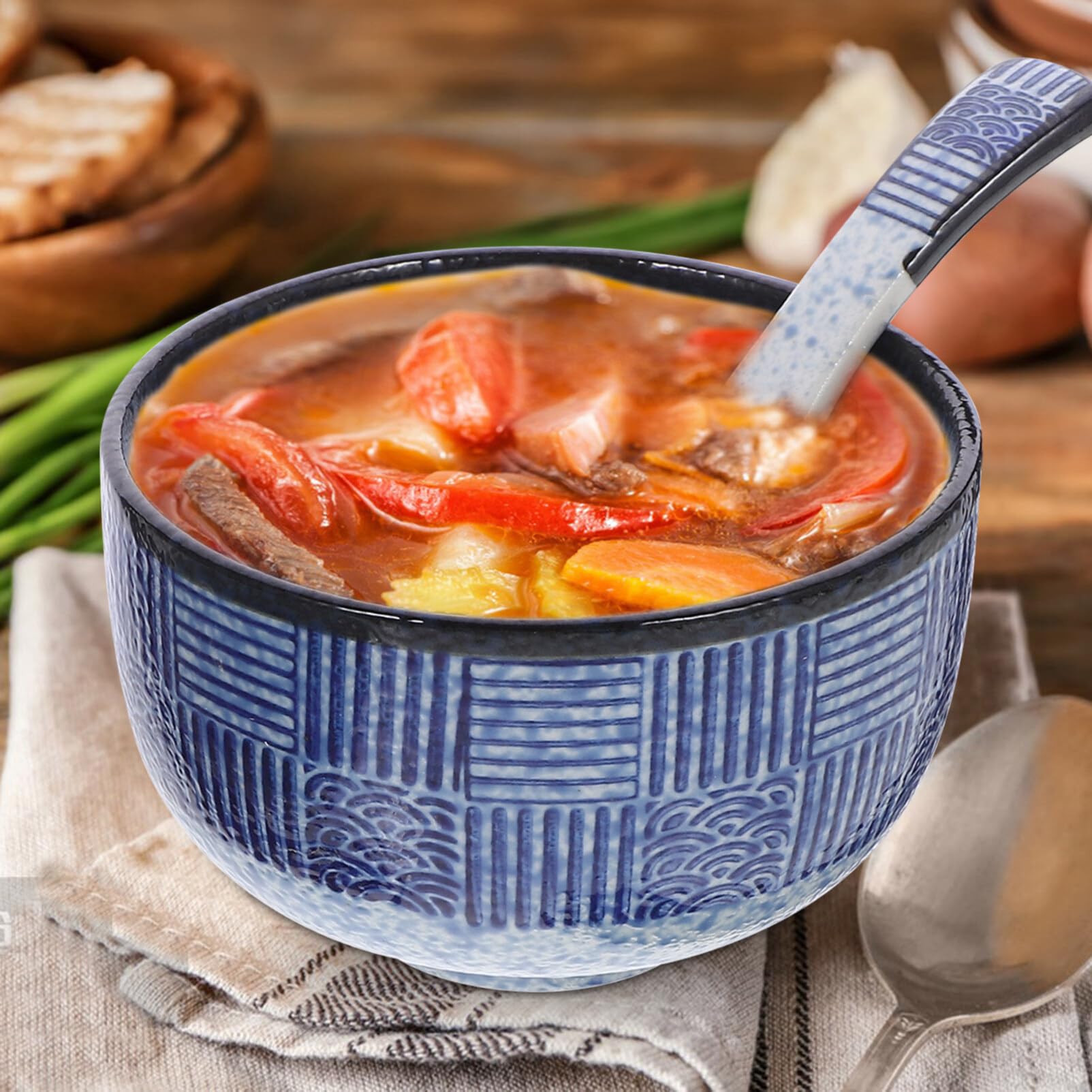 Ciotola Giapponese in Ceramica Per Zuppa Miso E Riso Con Coperchio - Design Creativo Per Casa E Ristoranti Perfetta Per Buffet E Cucina