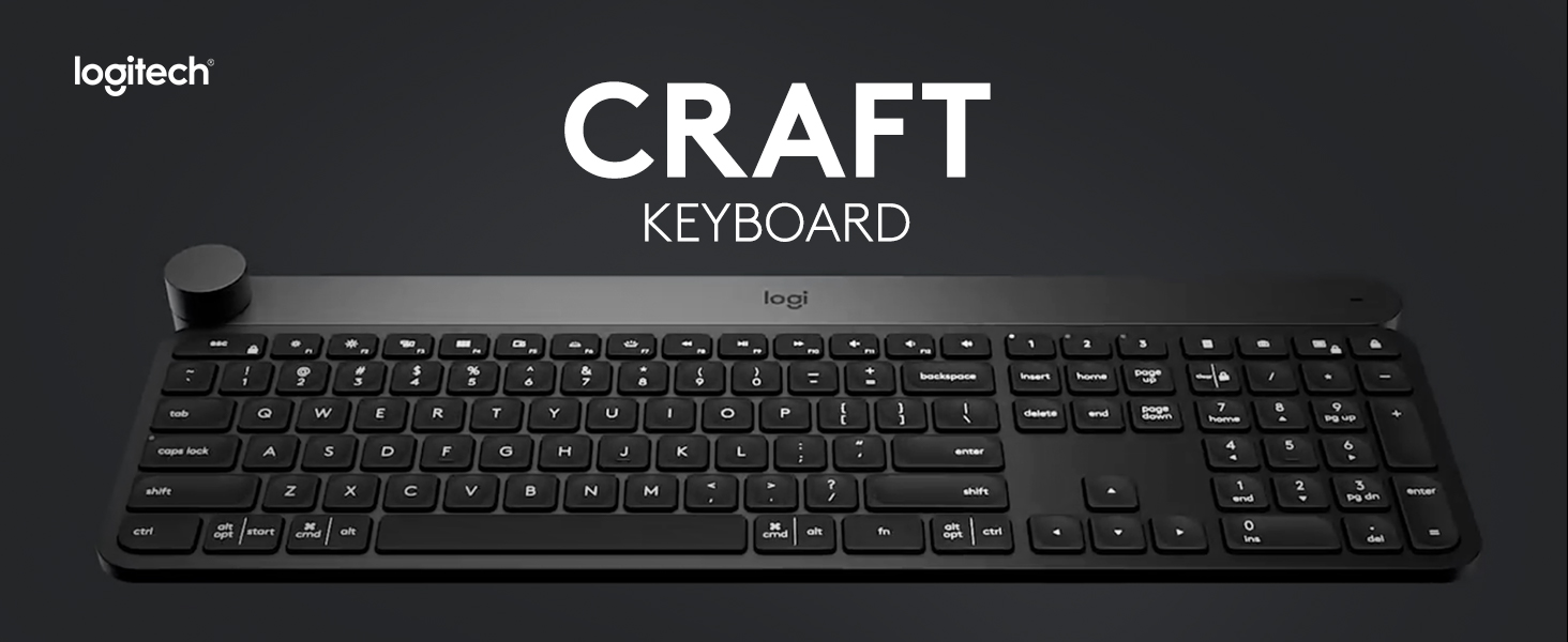 Logitech Craft Illuminated Wireless Keyboard | 2.4GHz Wireless