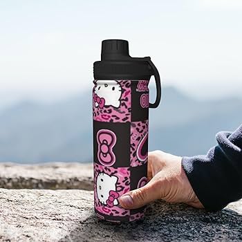 Amazon | ハローキティ ヒョウ柄 アニメ 水筒 真空断熱 保温