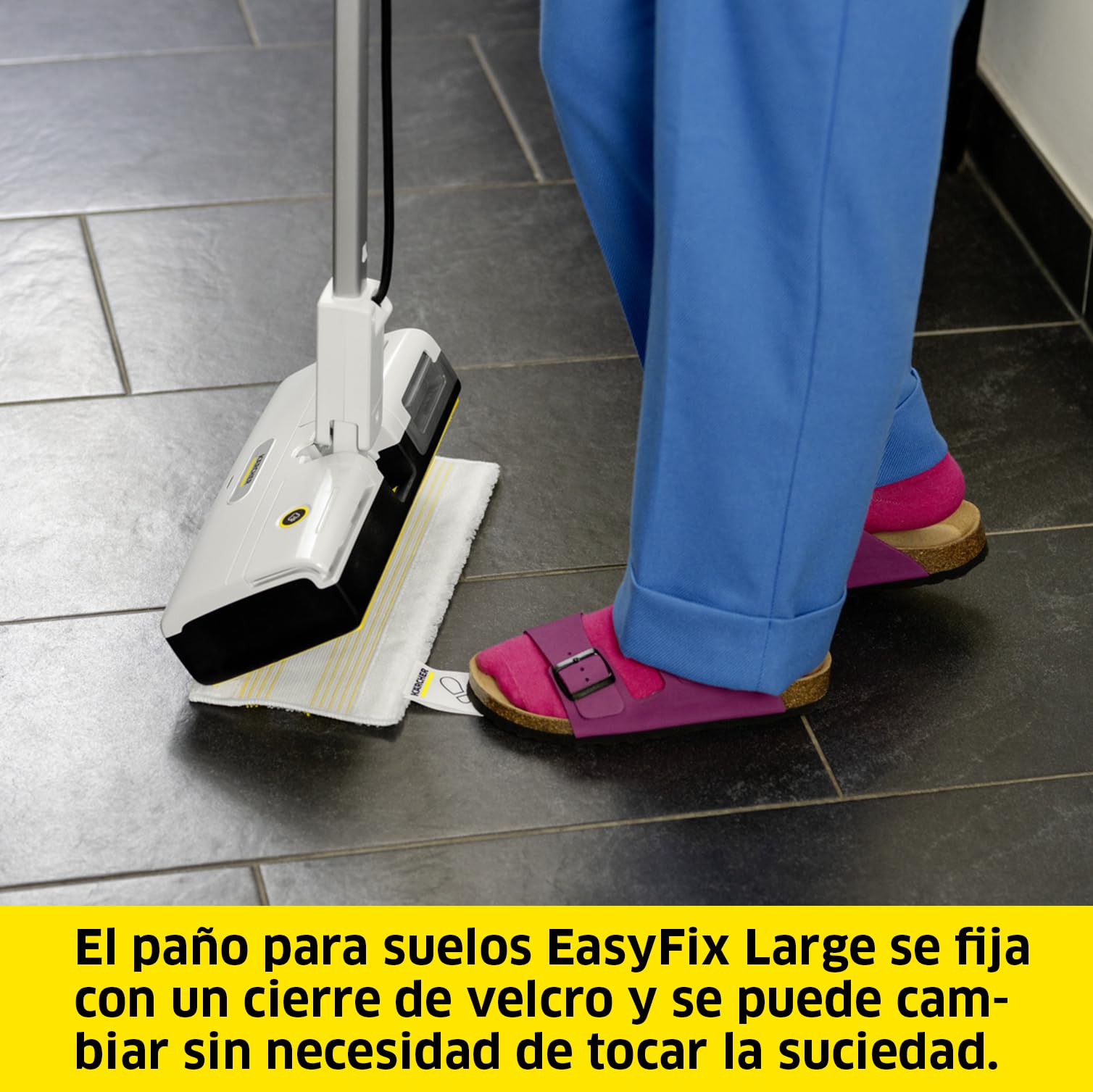 Kärcher Limpiadora de vapor SC 1 Upright, tiempo calentamiento: 30 s, cobertura: 30 m², depósito: 0,2 l, peso: 2,1 kg, boquilla para suelos EasyFix, 2 paños para suelos, cartucho de descalcificación