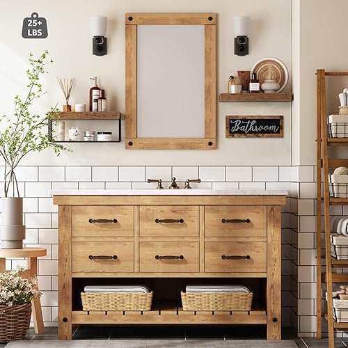 Miniatura 4 de QEEIG Estantes de baño sobre el inodoro, juegos de muebles de decoración de baño, decoración de granja, letrero de decoración estética, estante de