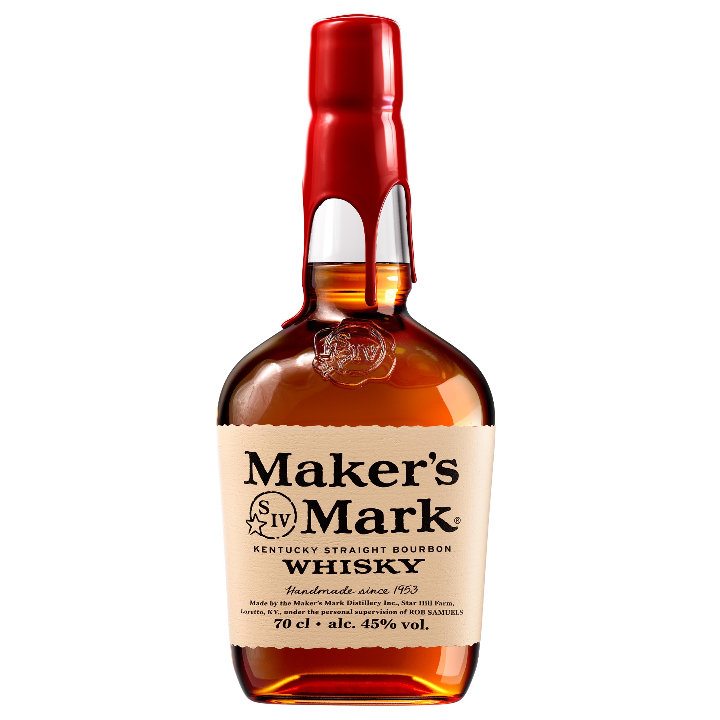 Maker's Mark | handgemachter Kentucky Straight Bourbon Whisky | weicher und vollmundiger Geschmack | 45% Vol | 700ml Einzelflasche