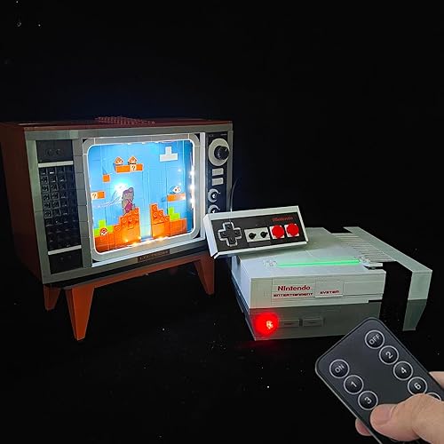 Kit de luces LED para sistema de entretenimiento Nintendo, juego de iluminación de conexión USB compatible con LEGO 71374 (solo luces, sin modelos