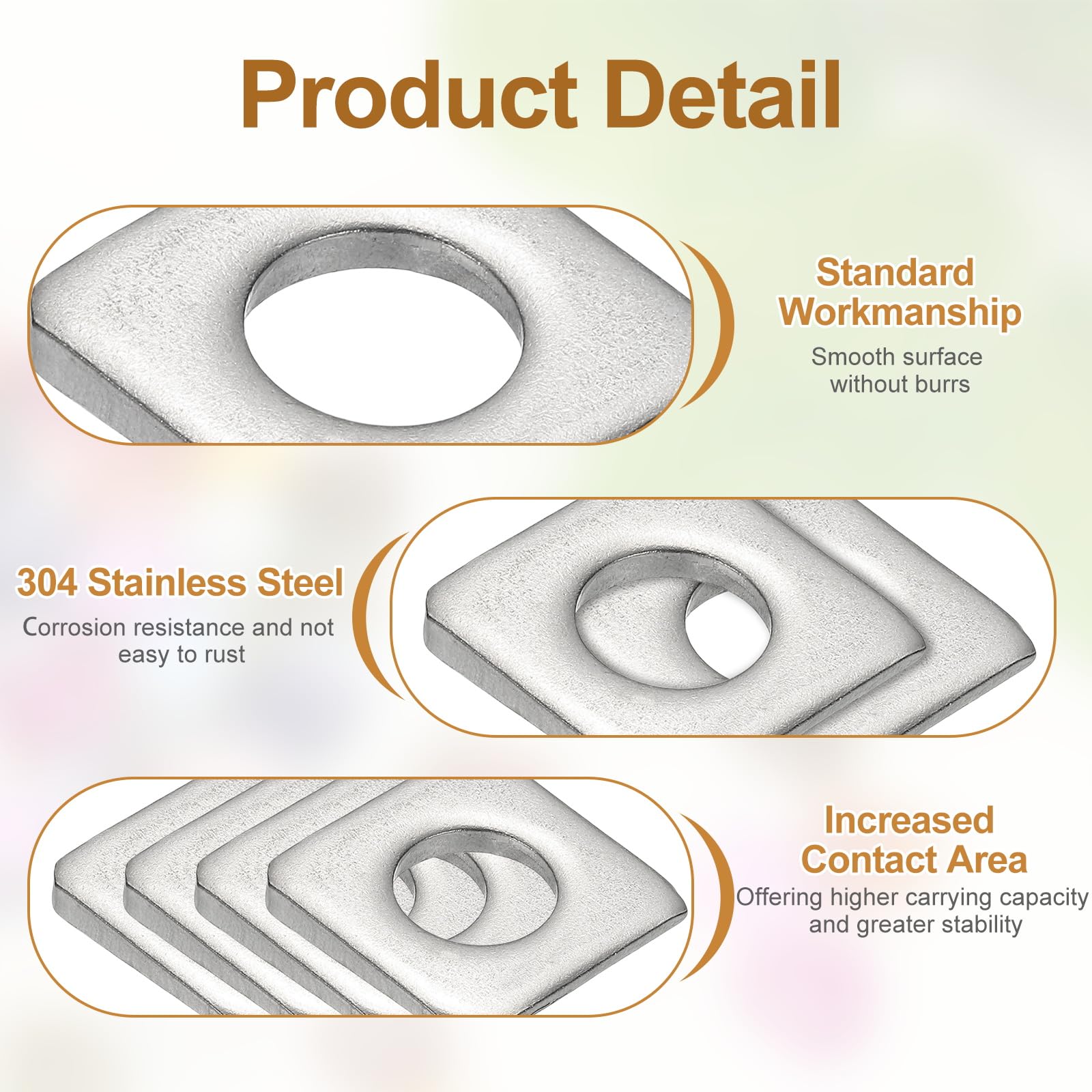 PATIKIL 2pcs M18 Beveled Square Washers - Image 3