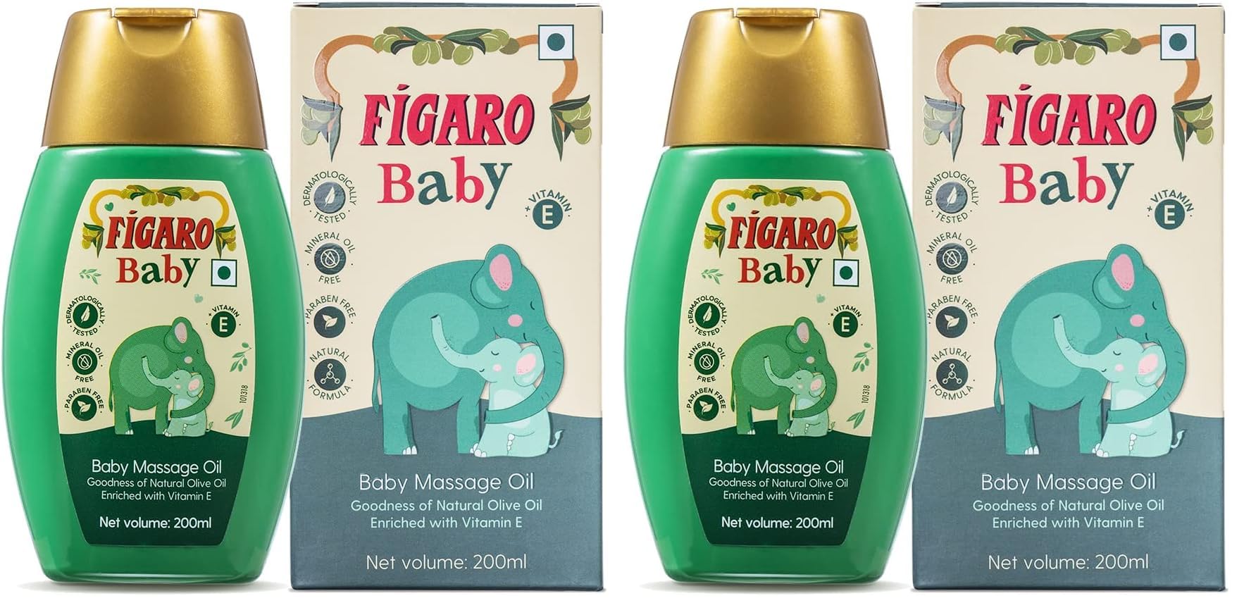 Figaro Baby Massage Oil With Goodness Of Natural Olive Oil Enriched With Vitamin E, Dermatologically Tested, 200 Ml (Pack of 2)-picture-15