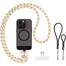 Phone Crossbody Chain, Universal Crossbody Patch Phone Lanyards, Multifuctional Compatible with Most Smartphones, Phone lanyard, Anti theftwhite45in