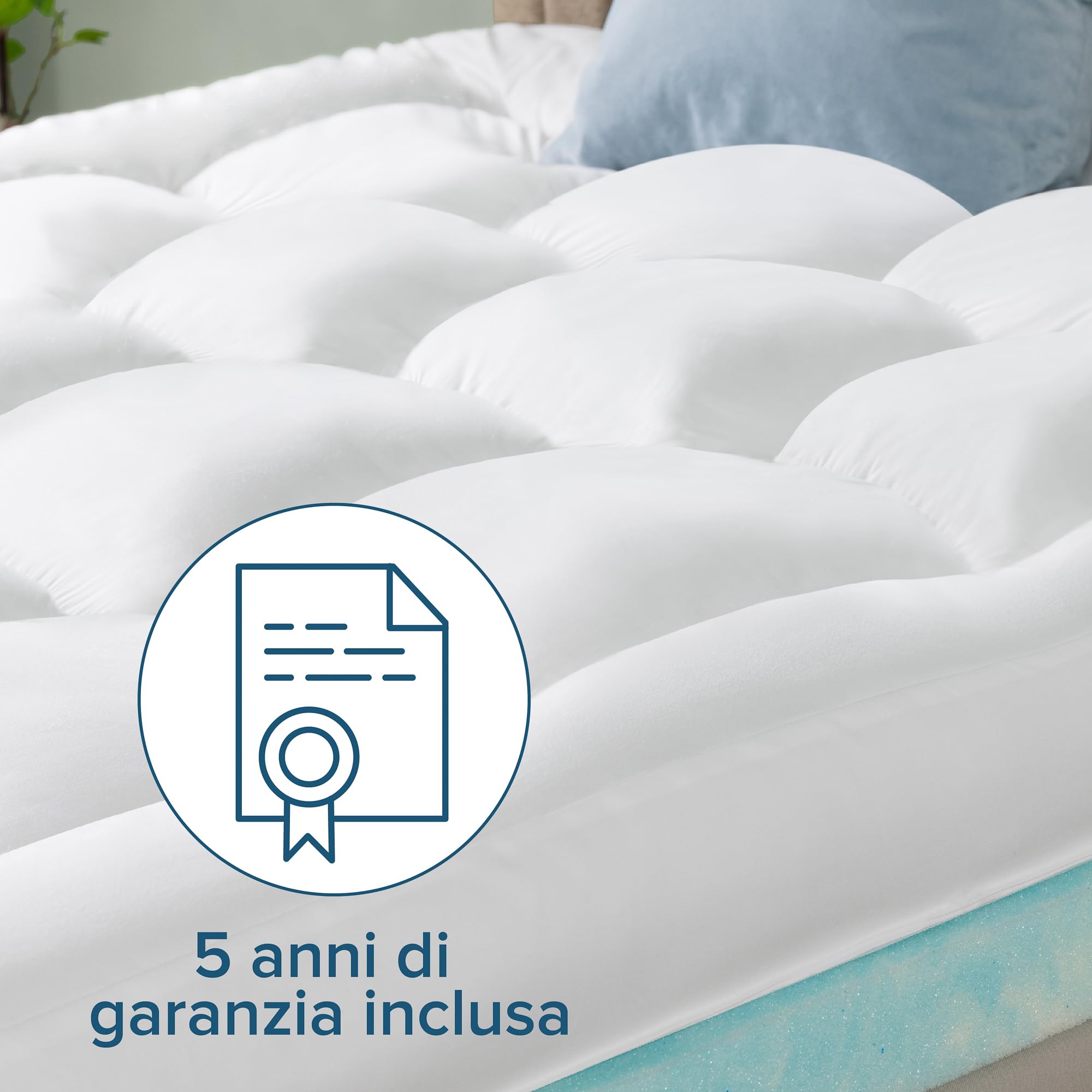 Zinus Topper Materasso 80x190 cm – Spessore 10 cm – Schiuma Cooling Airflow – Traspirante e a Rigidità Media – Certificato OEKO-TEX – Lavabile in Lavatrice