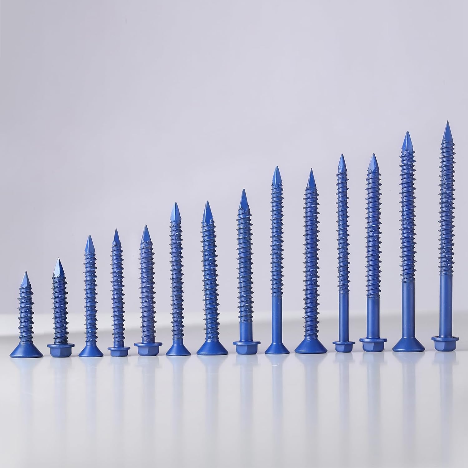 1/4" x 1-3/4" Hex Head Concrete Screws with Drill Bit, 35PCS