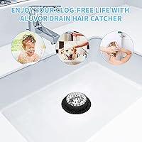 Vista 6 de Atrapapelos para Desagüe de Ducha, Cubierta para Desagüe de Ducha, Atrapapelos para Desagüe de Bañera para Desagües Pop-Up y Regulares