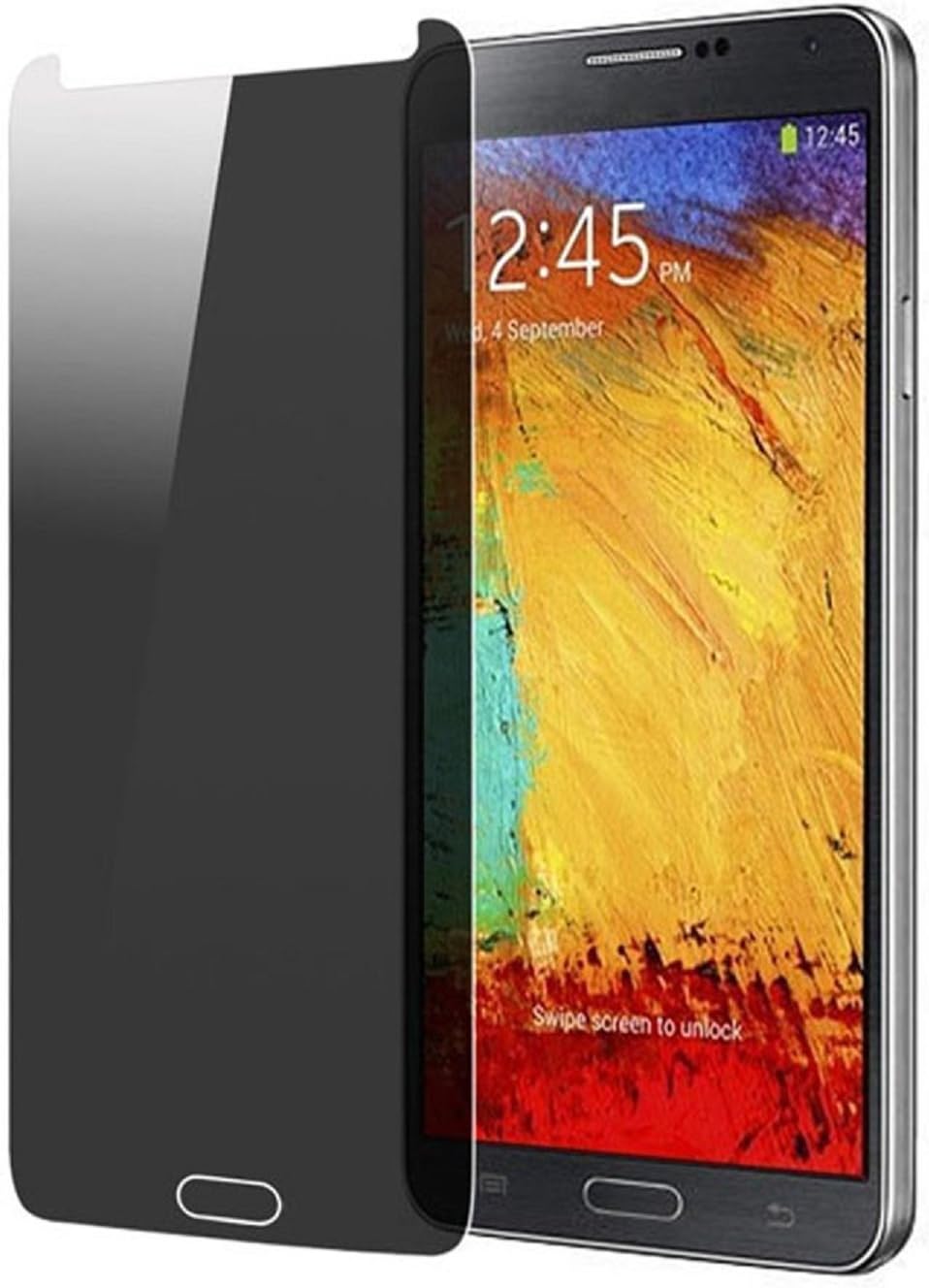 Privacy LCD Anti-Spy Screen Protector Film Guard Cover Shield for Samsung Galaxy Note 3 / Note III / N9000 - Retail Packaging